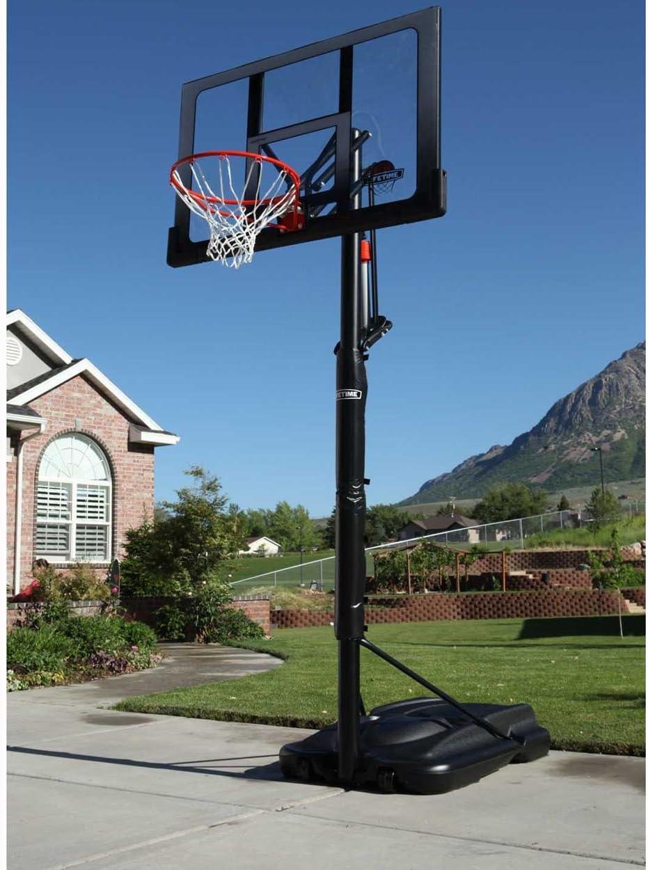 Lifetime 52-Inch Shatterproof Portable Basketball Hoop with Power Lift Adjustment & Slam-It Rim - Model 71286-Outdoor Play
