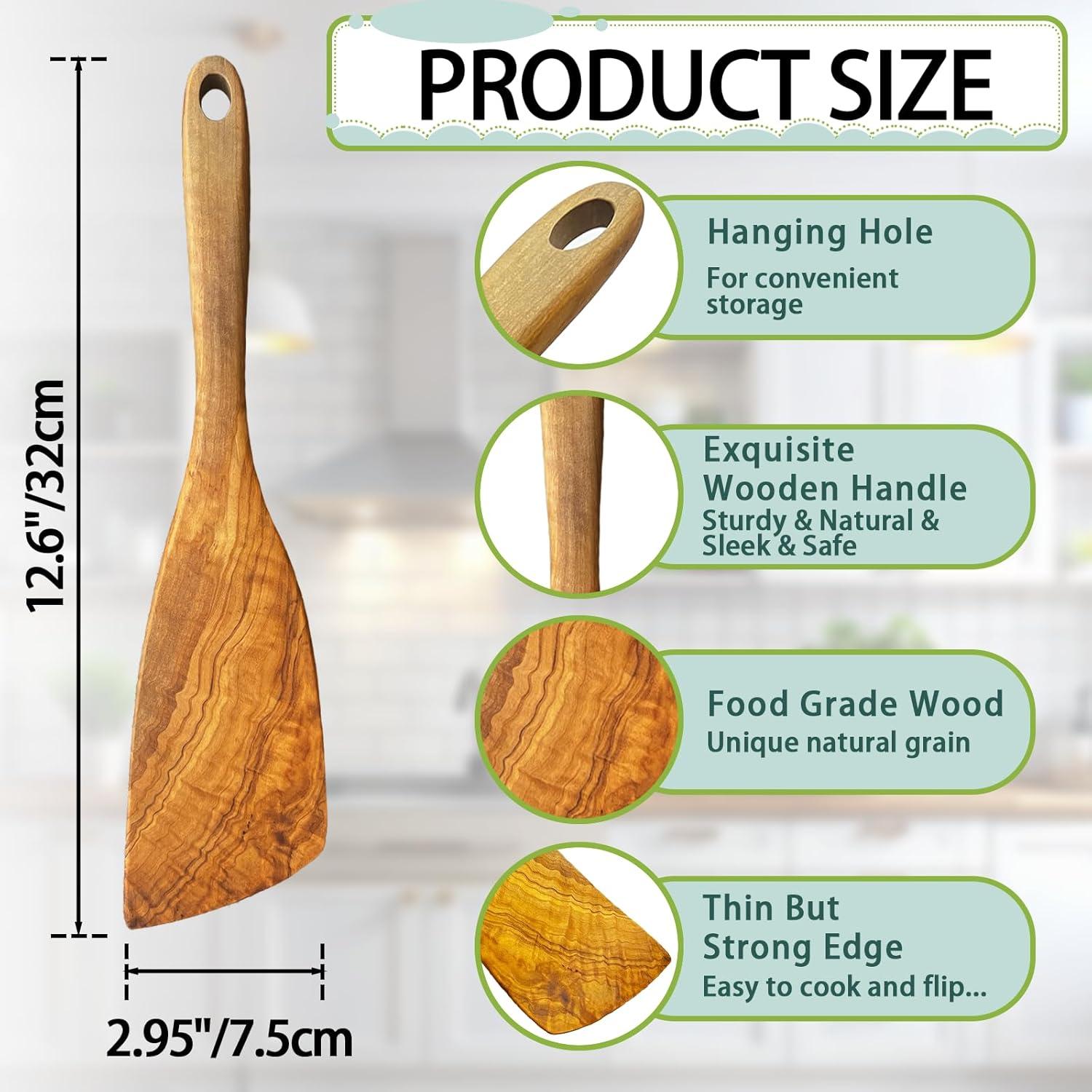 Berard Handcrafted Olive Wood 12 Inch Curved Spatula