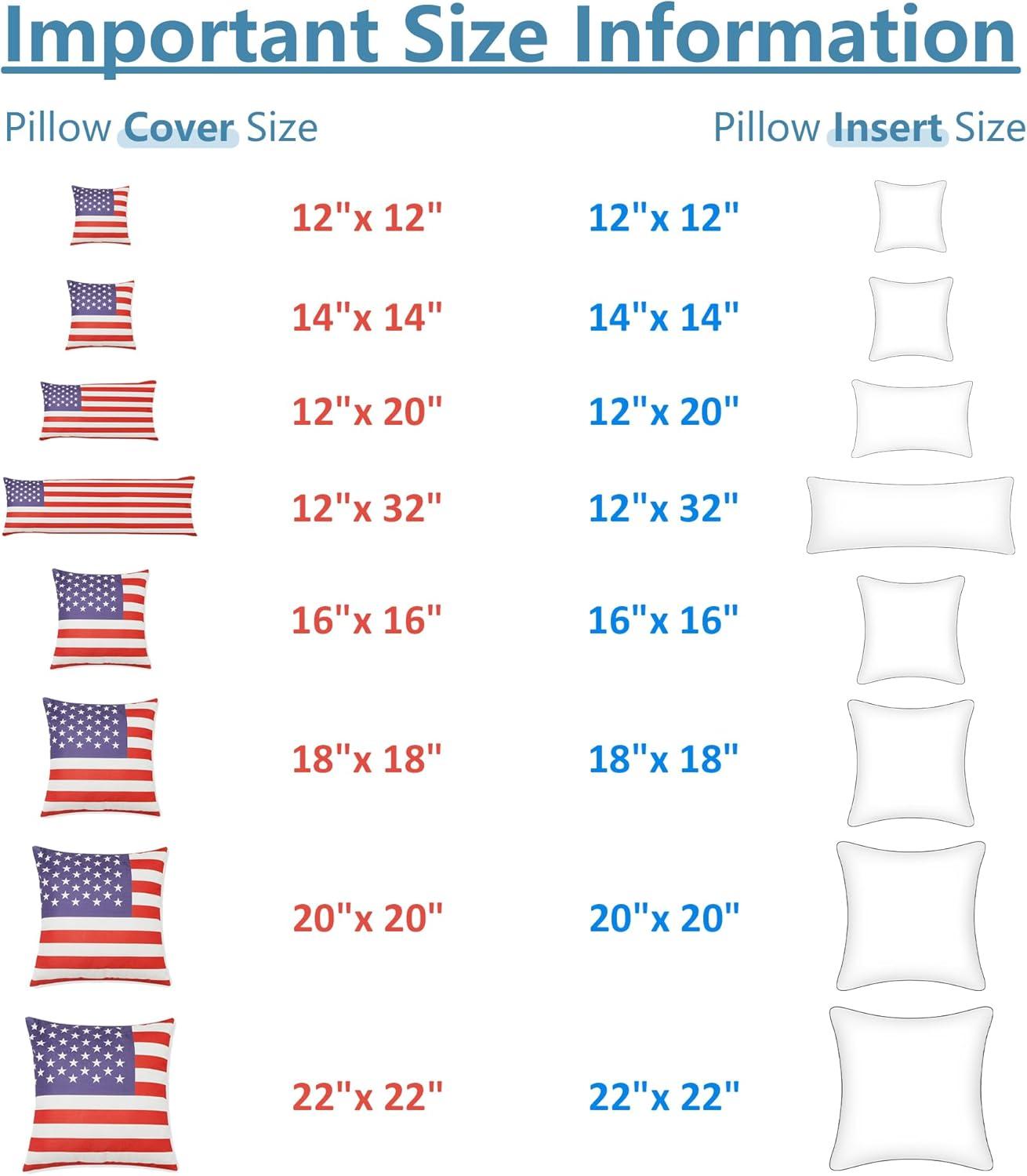 Phantoscope Throw Pillow Inserts, Hypoallergenic Square Form Decorative for Couch Bed Inserts, Made in USA, 4 Pack, 12 x 20 inches
