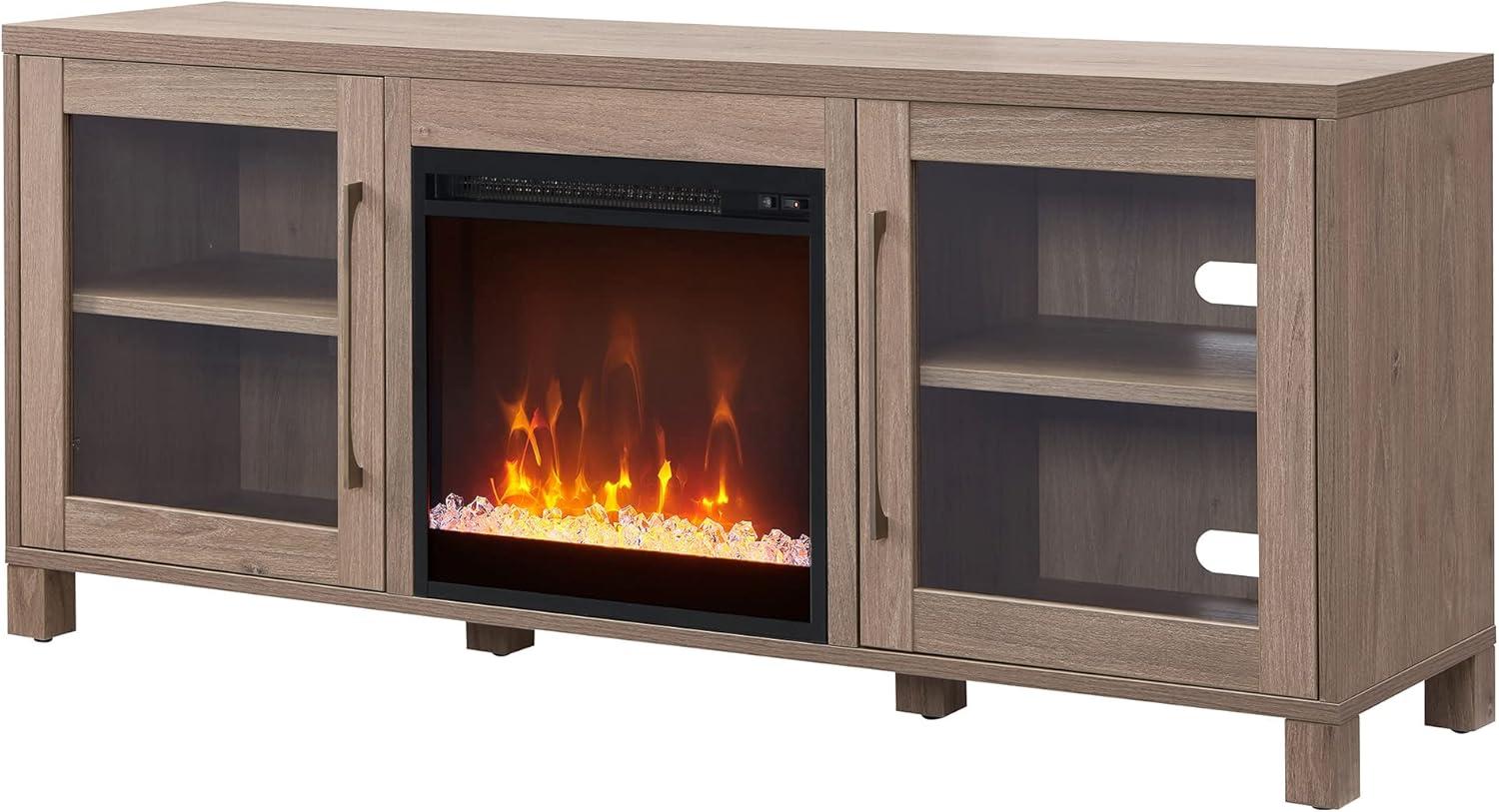 Evelyn&Zoe Quincy Rectangular TV Stand for TV's up to 65", Antiqued Gray