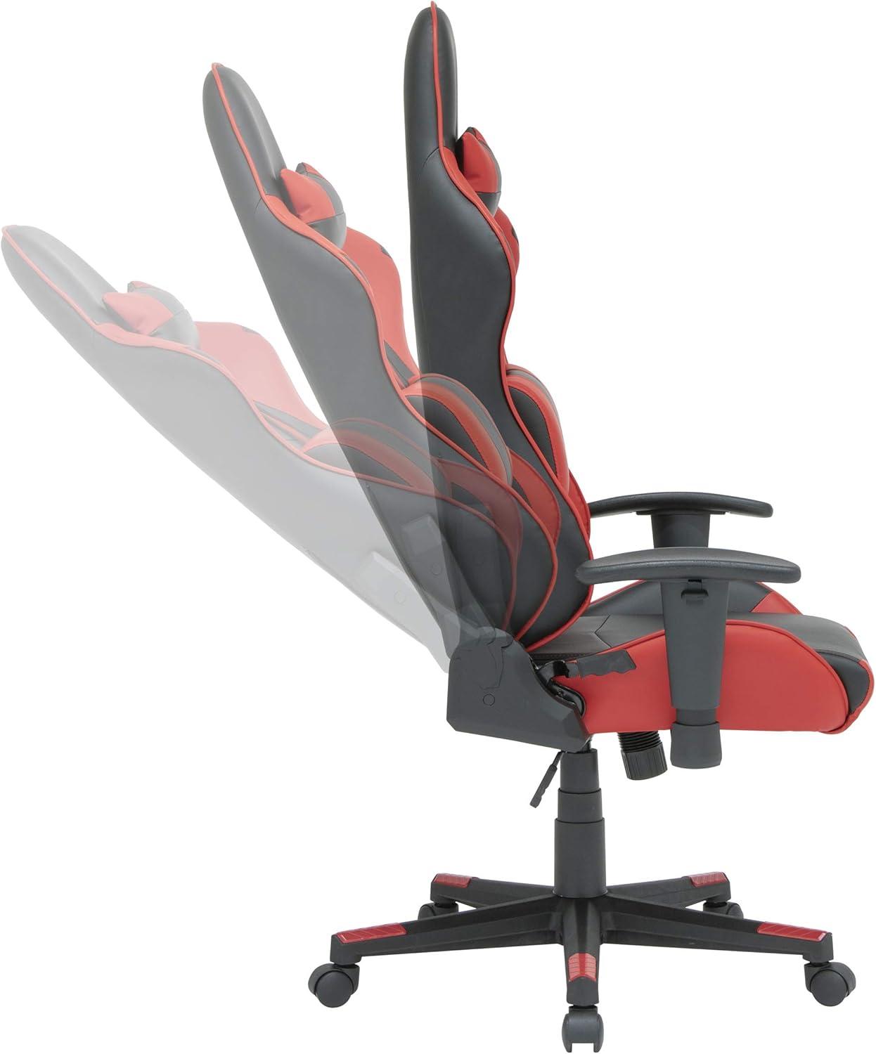 High Back Ergonomic Gamer/Office Chair Red/Black - SD Gaming