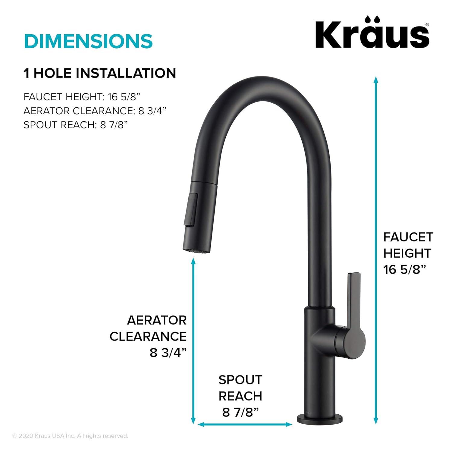 KRAUS Oletto Single Handle Pull Down Kitchen Faucet