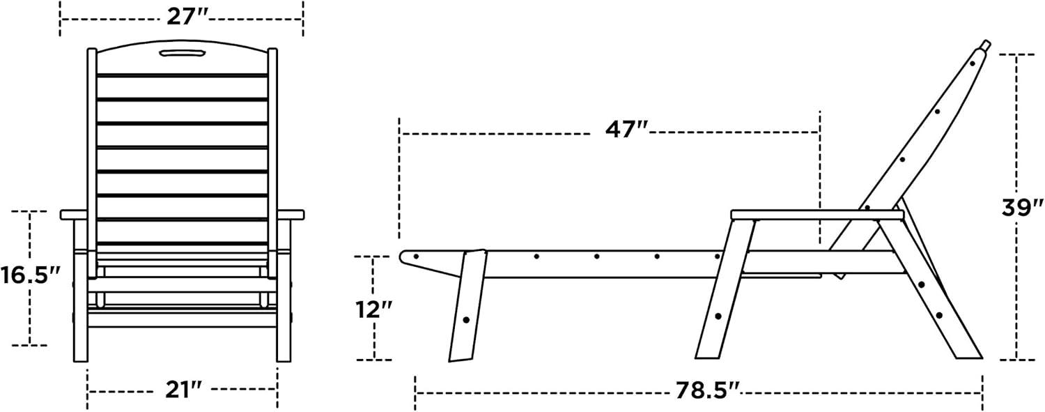 Nautical Chaise with Arms