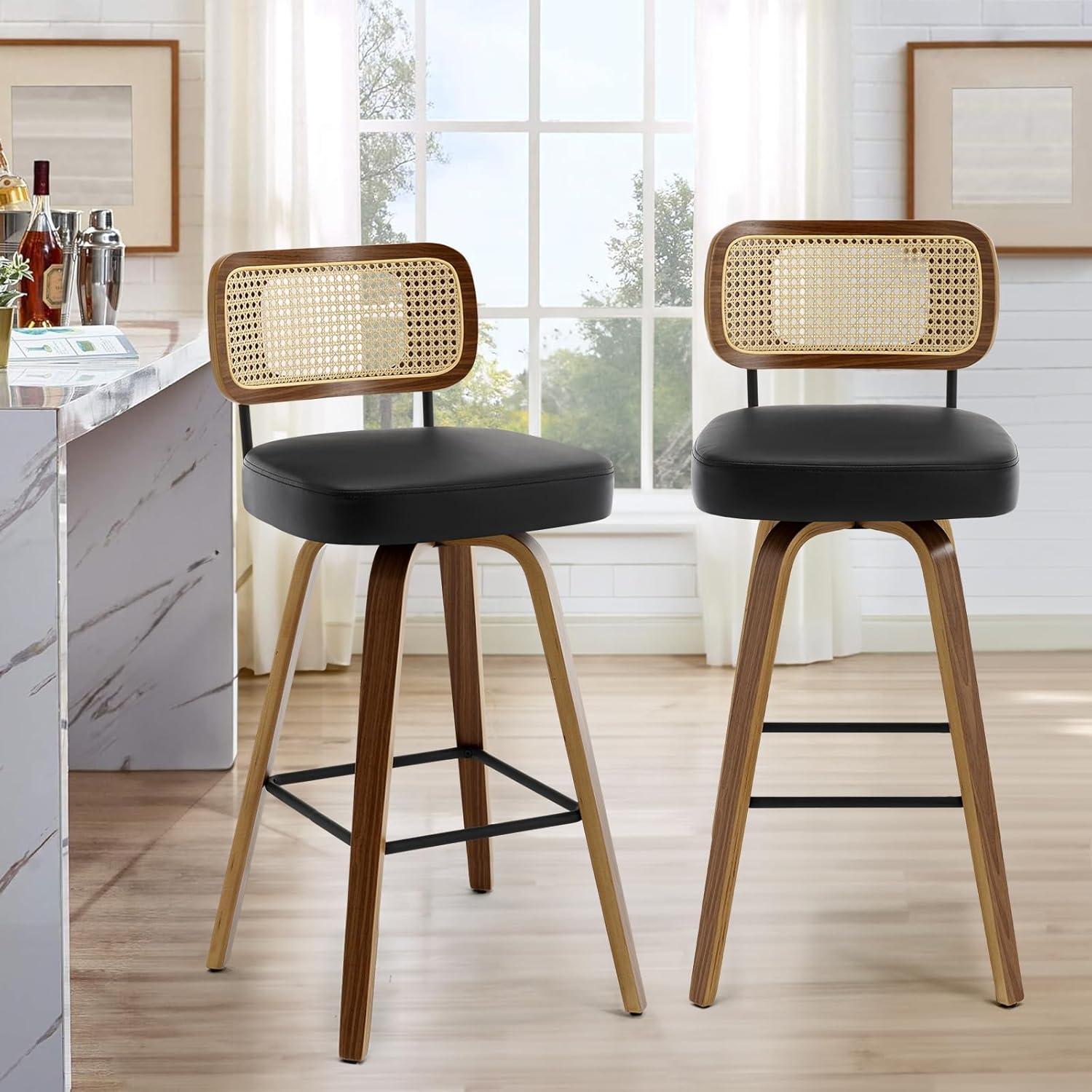 Lucania Swivel Upholstered Counter & Bar Stool