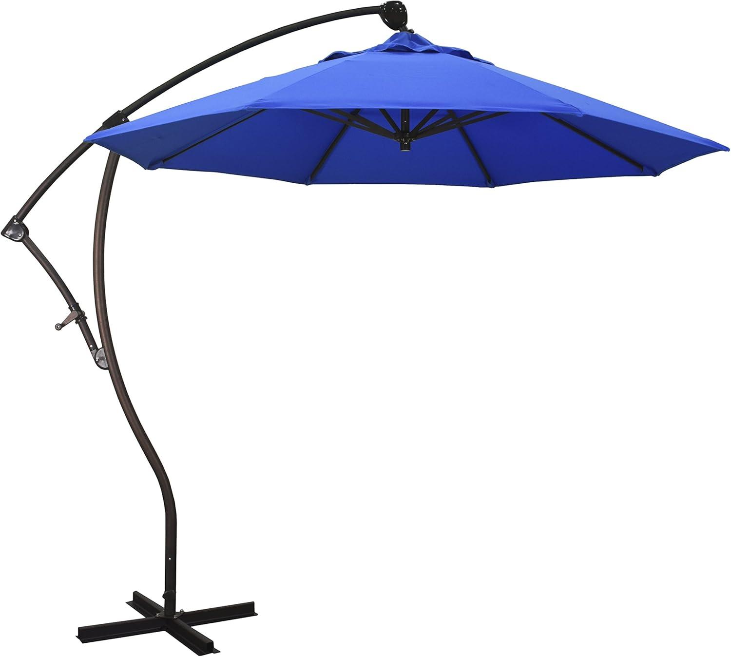 California Umbrella 9' Cantilever Umbrella in Royal Blue