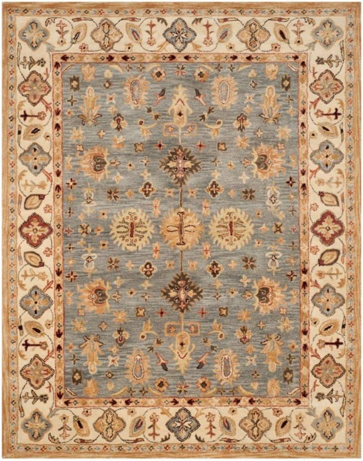 Antiquity Oriental Handmade Tufted Wool Blue/Ivory/Red Area Rug