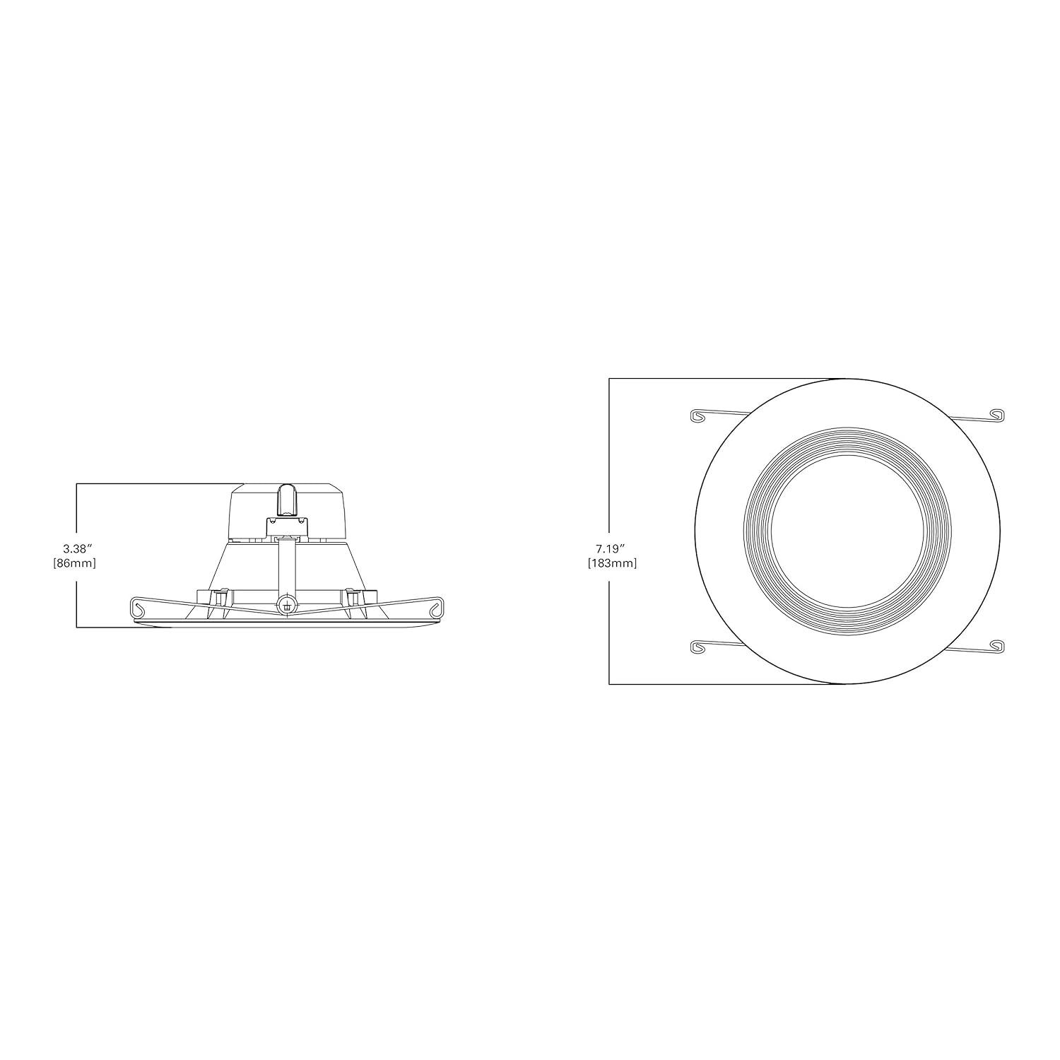 Halo LA5 Series Matte Soft White 5/6 in. W LED Retrofit Recessed Lighting 10 W