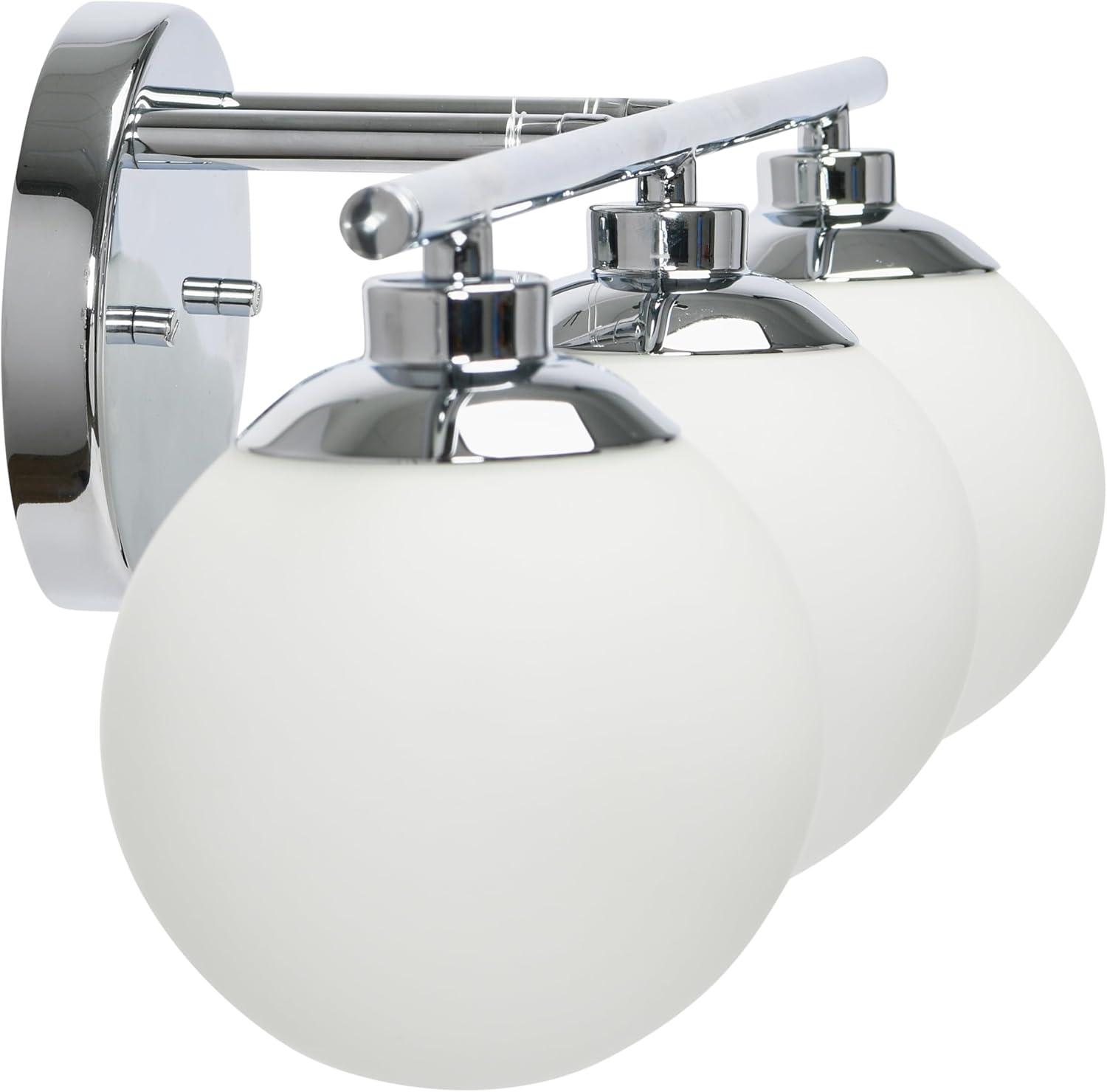 Robert Stevenson Lighting Robert Stevenson Lighting Lorne Metal and Frosted Glass 3-Light Vanity Light