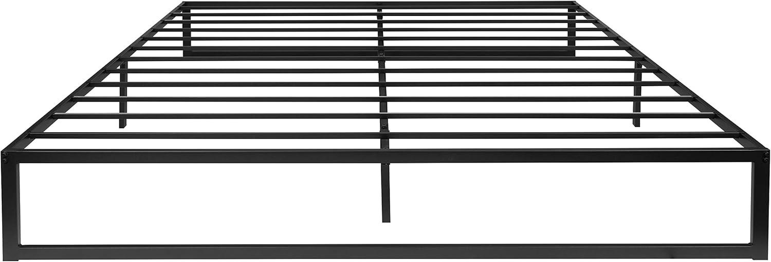 Flash Furniture Modern Steel Platform Bed Frame, Black, King