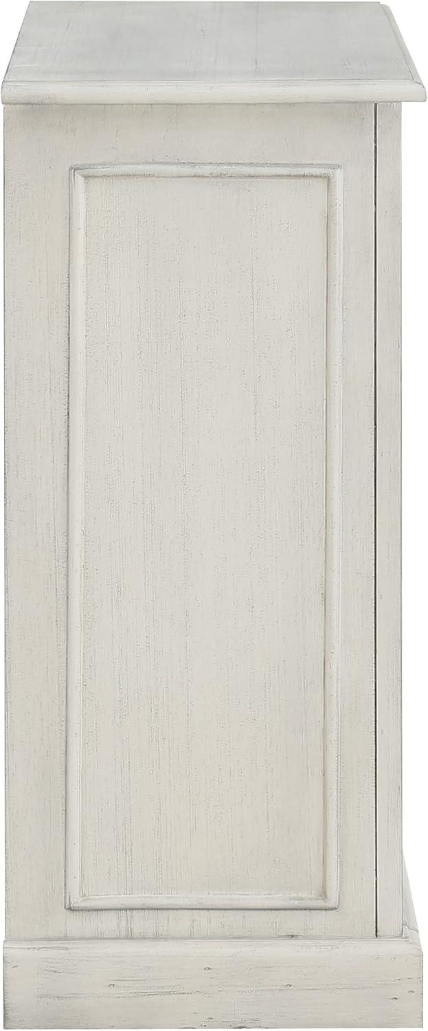 Country Meadows 2-Shelf Engineered Wood Bookcase in Antique White