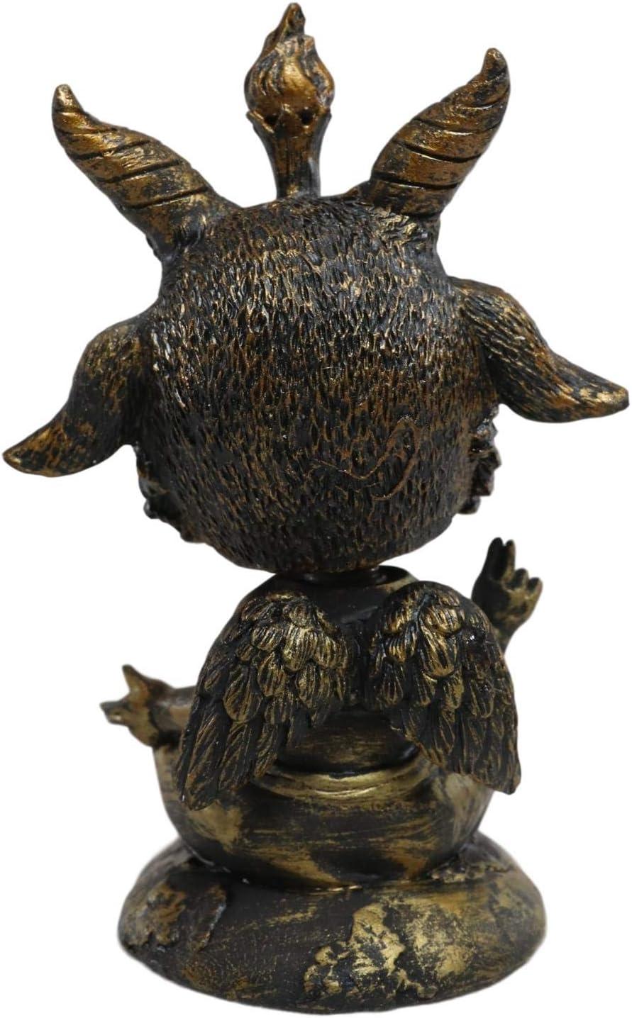 Ebros Whimsical Sabbatic Goat of Mendes Samael Lilith Baphomet Bobblehead Figurine LaVeyan Baphomet Worship The Caduceus Symbol Bobble Heads