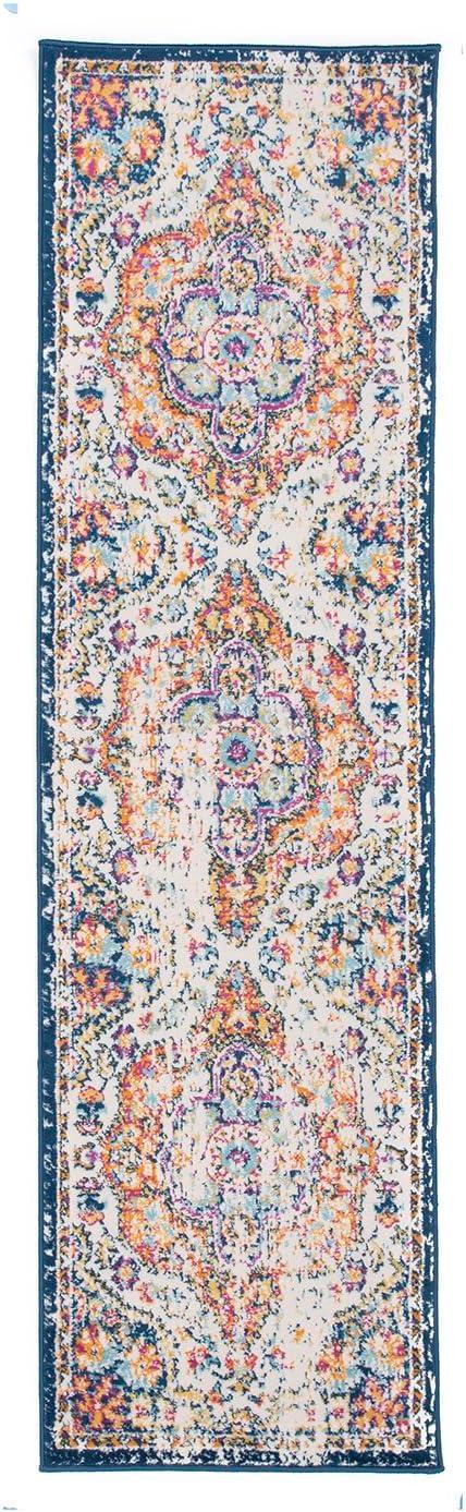 World Rug Gallery Distressed Vintage Bohemian Area Rug