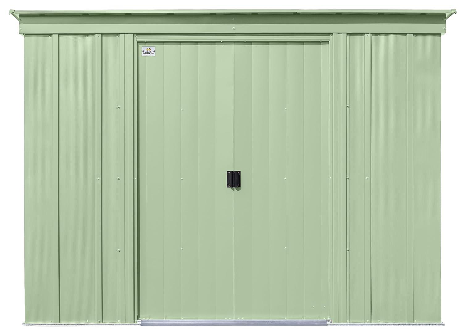 Arrow 8 ft. W x 4 ft. D Galvanized Steel Vertical Storage Shed