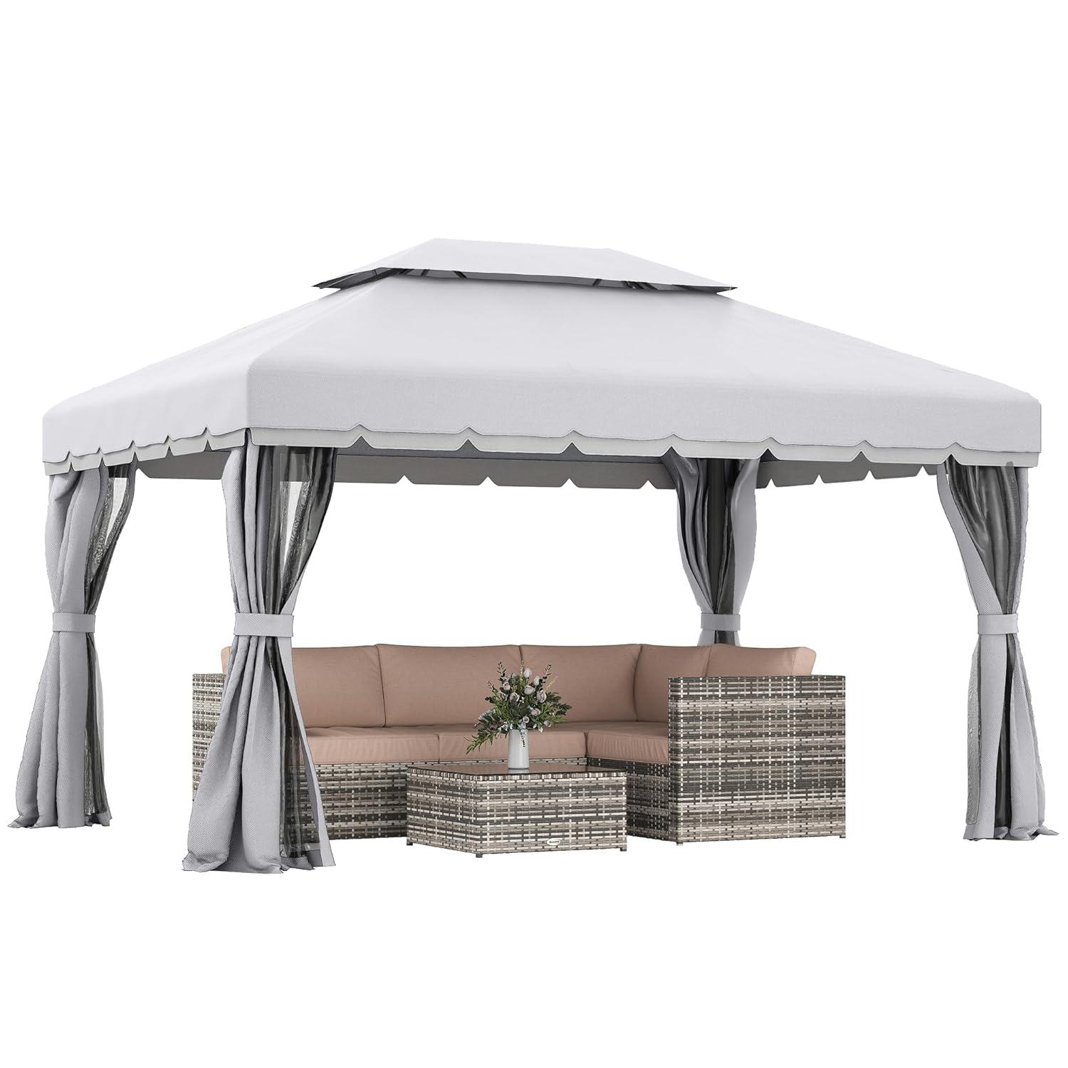 Outsunny 10' x 13' Canopy Shelter Gazebo, Lightweight
