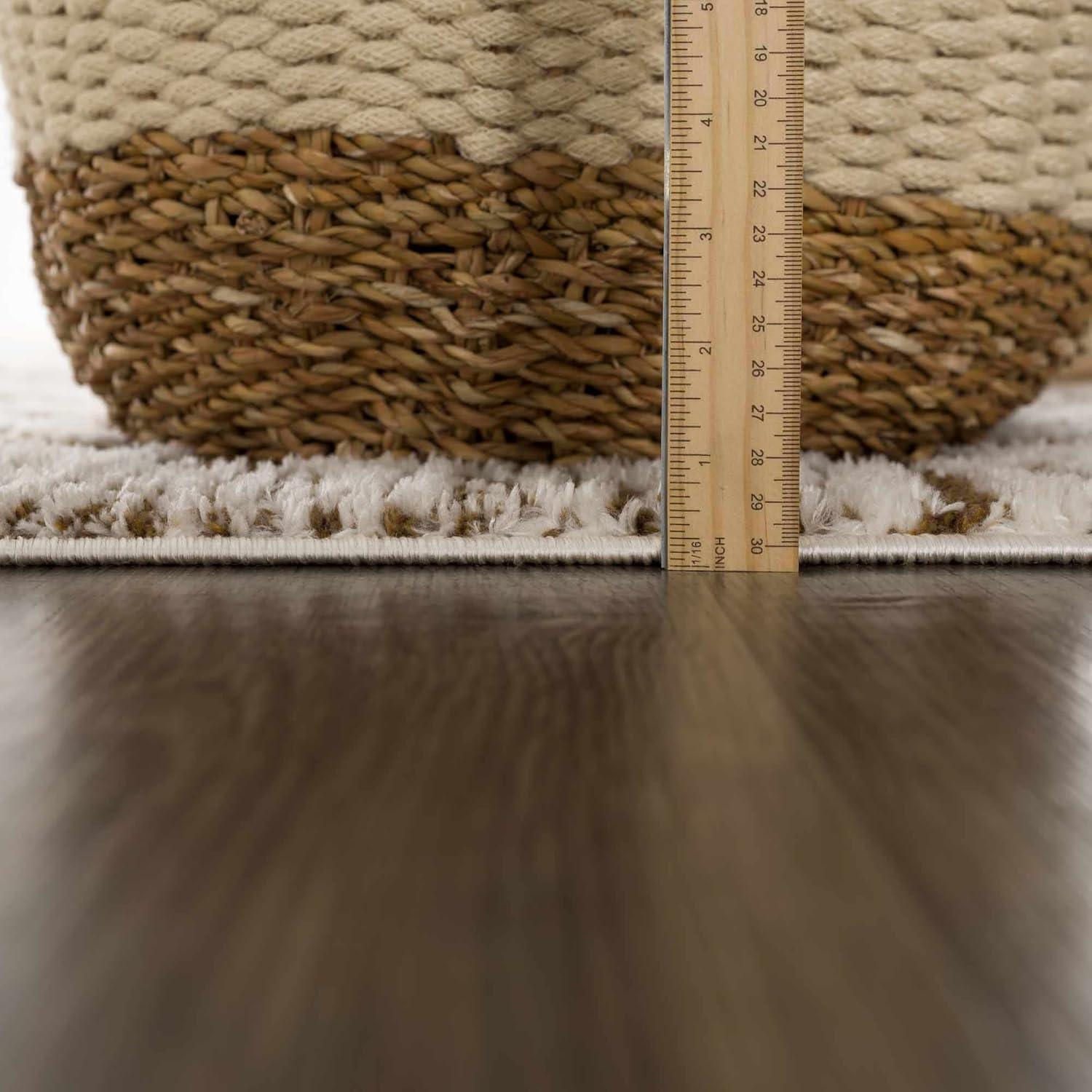 Hauteloom Rectangle Area Rug   Cream
