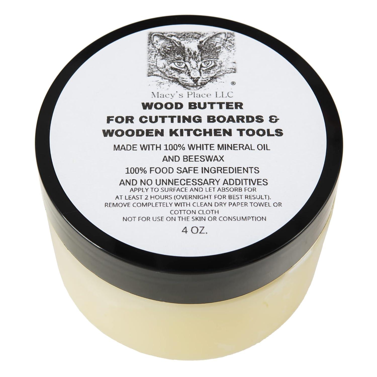 4 oz Food Safe Mineral Oil and Beeswax Wood Butter