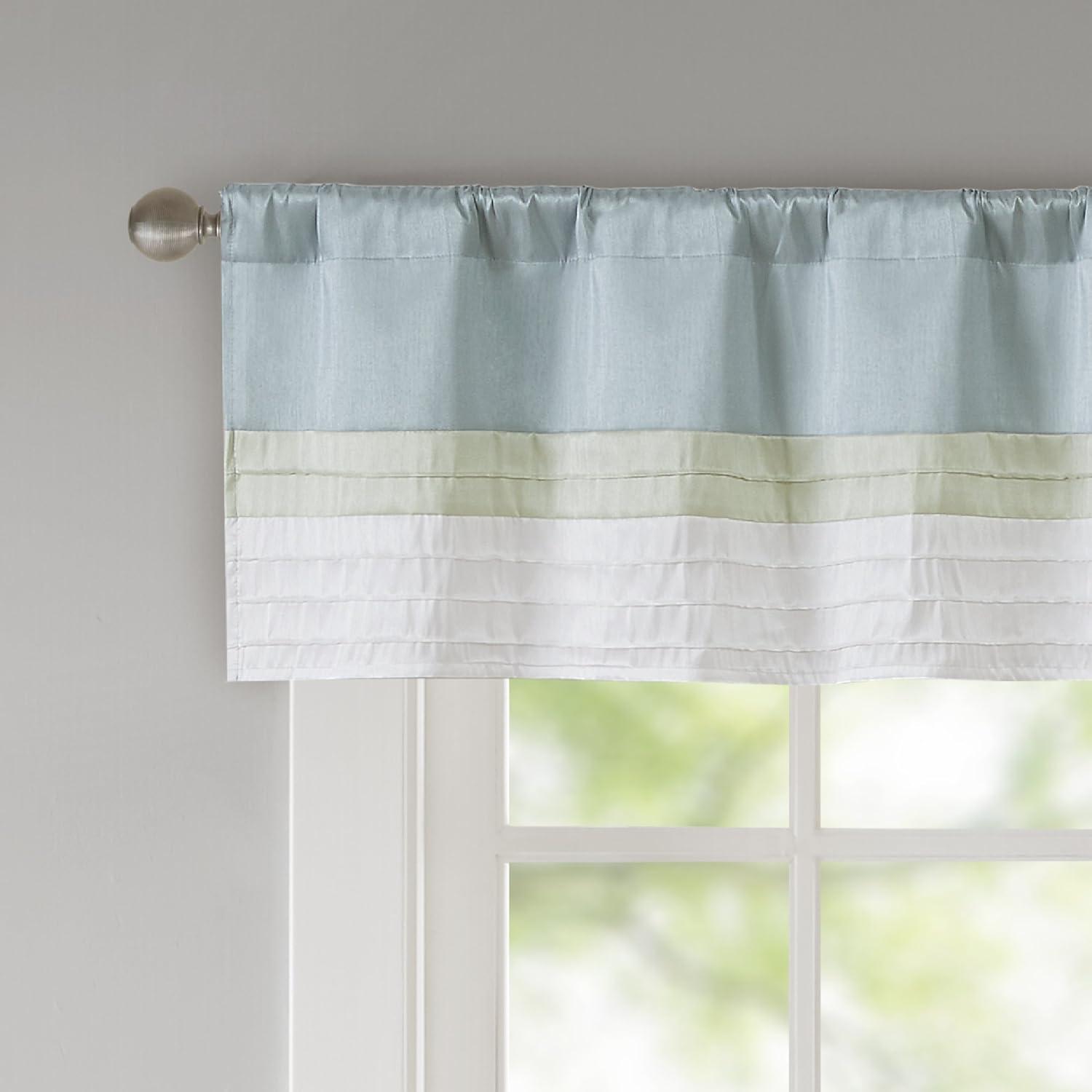 Madison Park Amherst Polyoni Pintuck Single Window Valance