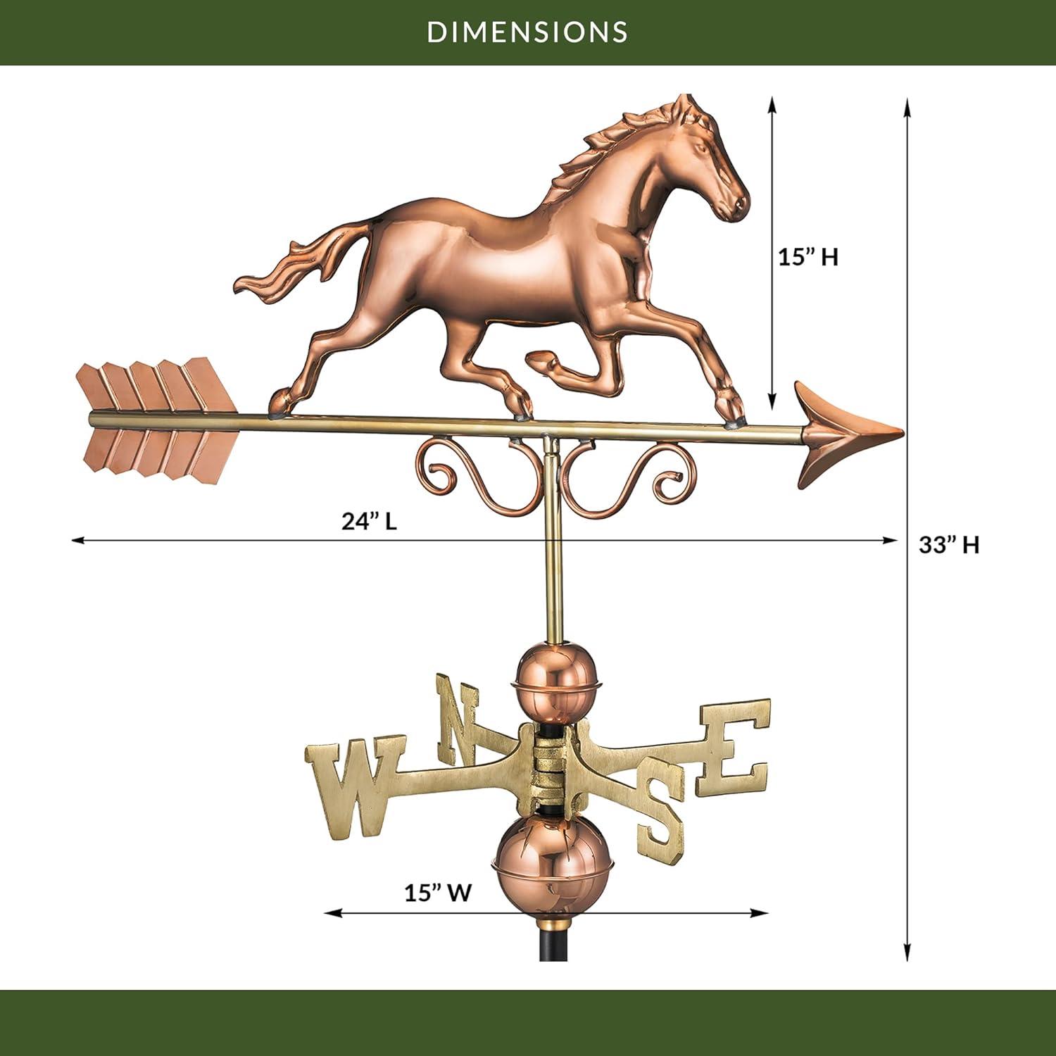 Galloping Horse Copper Weathervane