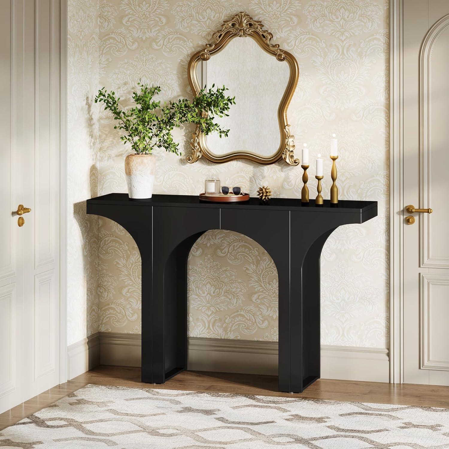 Hommoo 47-Inch Console Table Black