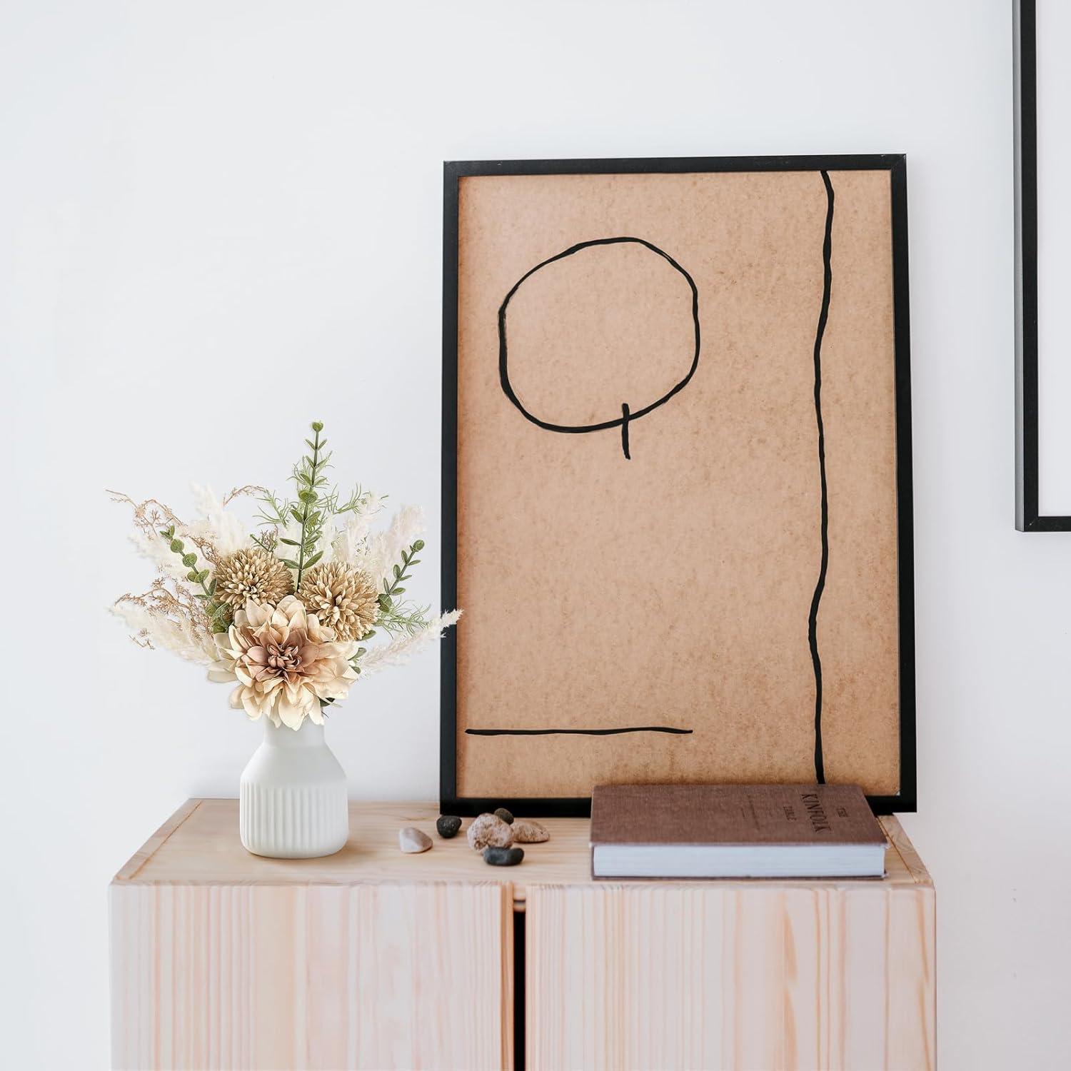 Astoria Grand Small Artificial Flowers In Ceramic Vase 13.5" Centerpieces Coffee Table Decor,