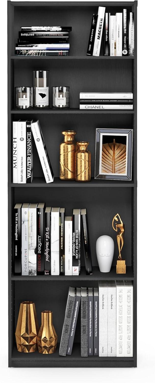 Furinno JAYA Simply Home 5-Shelf Bookcase, Black