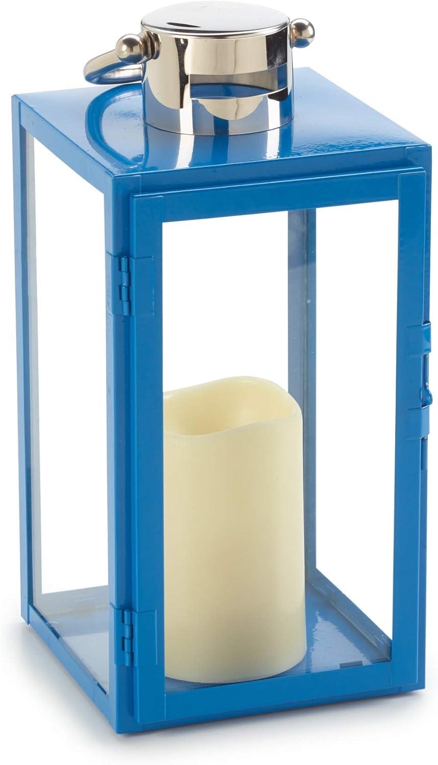 Pebble Lane 84117-LC 11 in. Nemo LED Candle Lantern - Blue