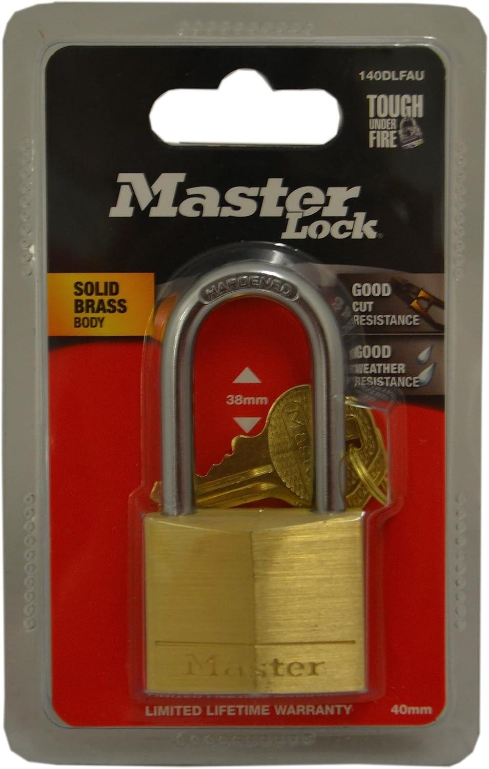 Solid Brass Padlock with Stainless Steel Shackle