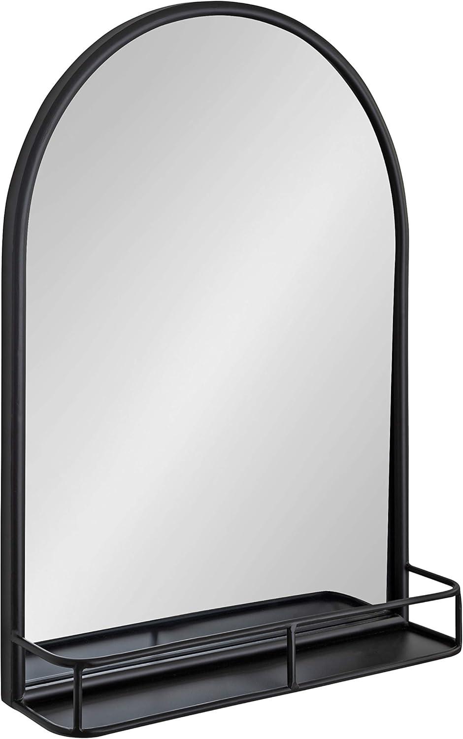 20" x 28" Estero Functional Wall Mirror Black - Kate & Laurel All Things Decor