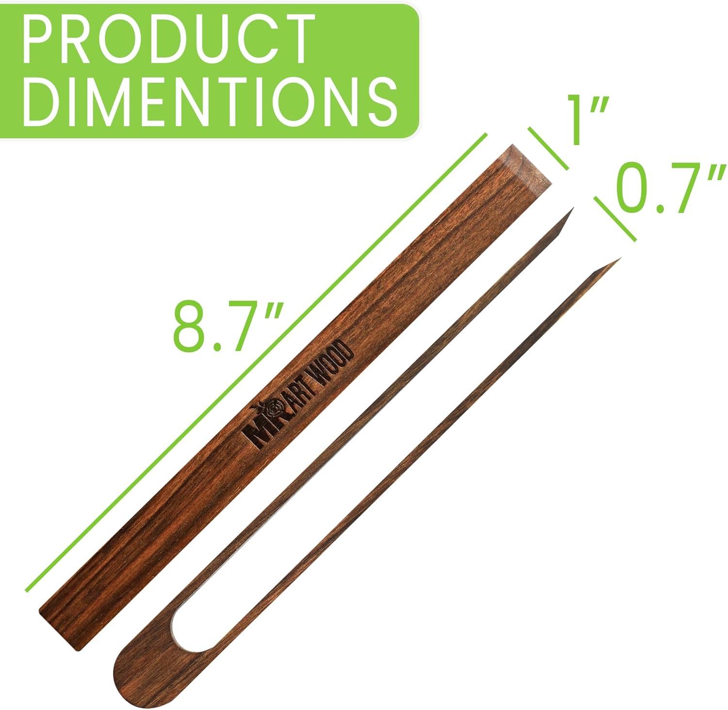 Magnetic Walnut Wooden Toaster Tongs | 8.7-Inch Kitchen Tongs for Cooking, Bread, Bacon, Bagels, and Muffins | Non-Toxic Design, A Durable Alternative to Bamboo, Perfect for Toaster, BBQ, and Grilling