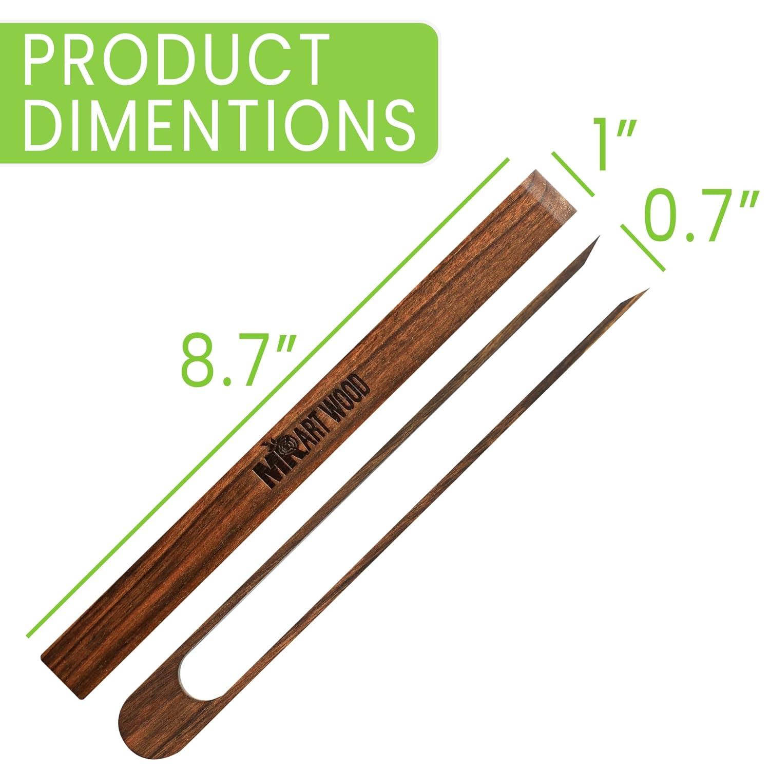 Magnetic Walnut Wooden Toaster Tongs | 8.7-Inch Kitchen Tongs for Cooking, Bread, Bacon, Bagels, and Muffins | Non-Toxic Design, A Durable Alternative to Bamboo, Perfect for Toaster, BBQ, and Grilling