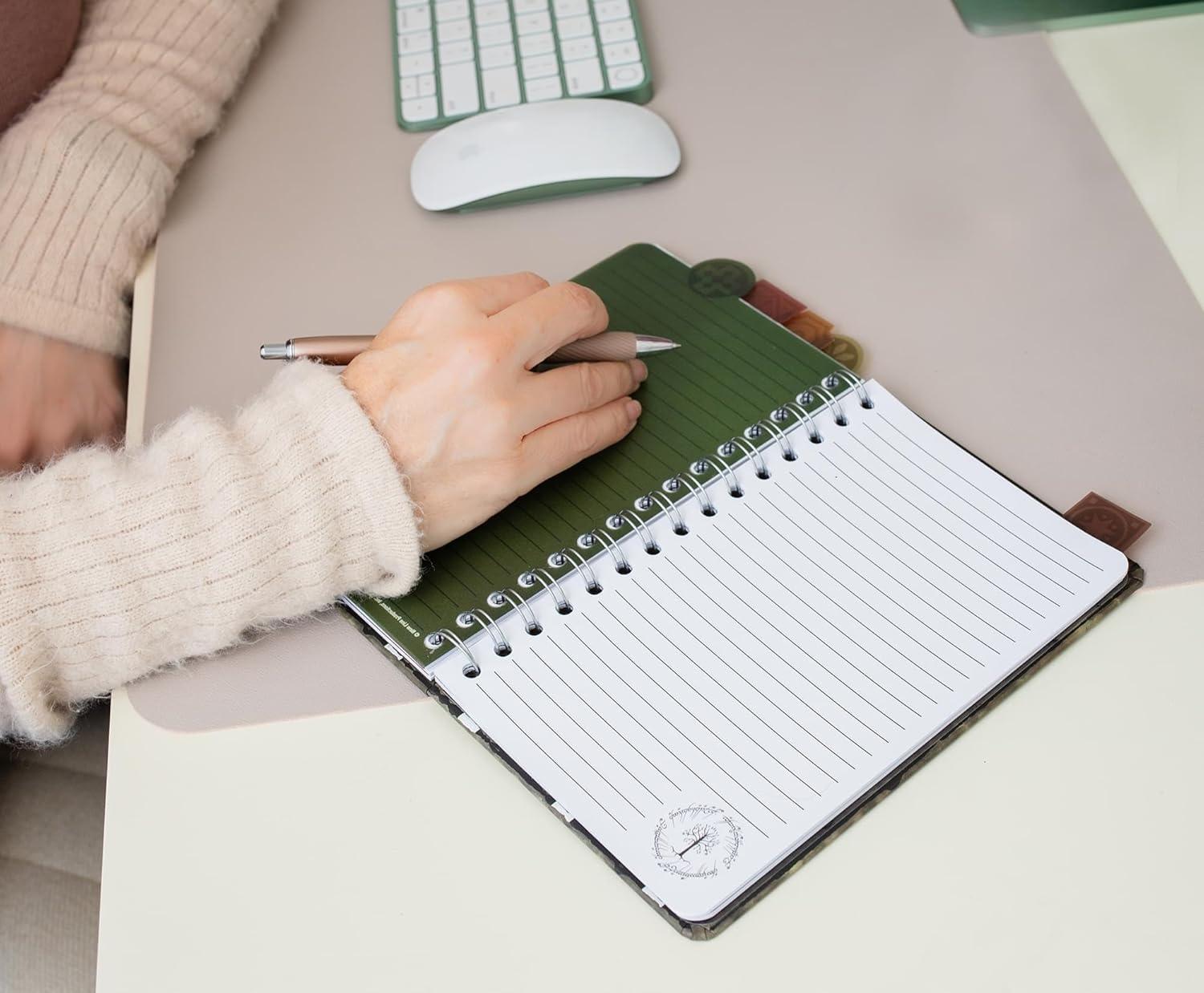 Silver Buffalo The Lord Of The Rings Map Of Middle-earth 5-Tab Spiral Notebook With 75 Sheets