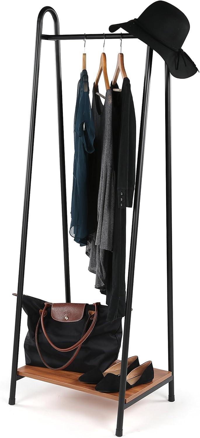 Humble Crew Freestanding Coat Rack: Mid-Century Modern Style, Metal Frame, Laminate Surface