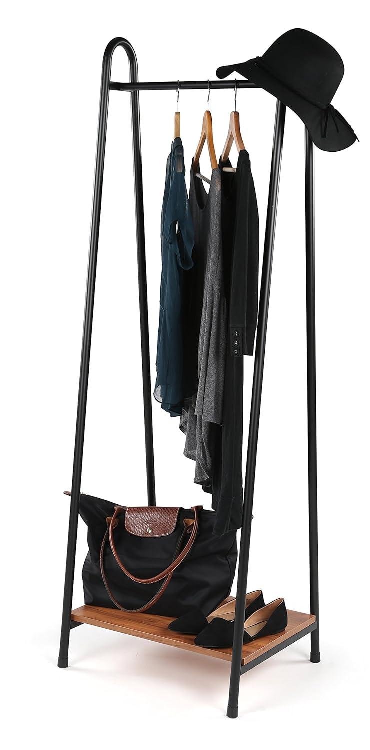 Humble Crew Freestanding Coat Rack: Mid-Century Modern Style, Metal Frame, Laminate Surface
