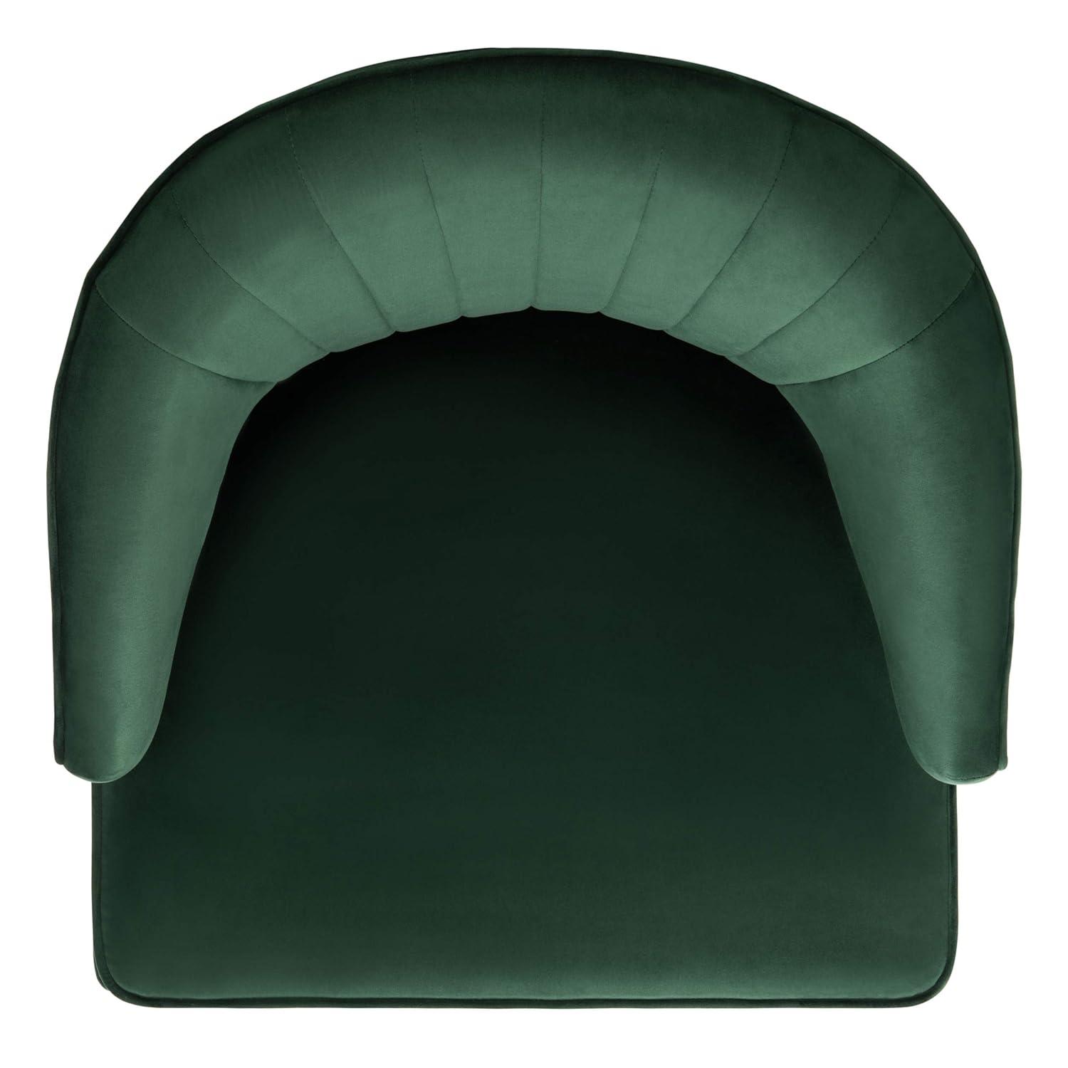 Stazia Wingback Accent Chair - ACH4502 - Forest Green/Black - Safavieh