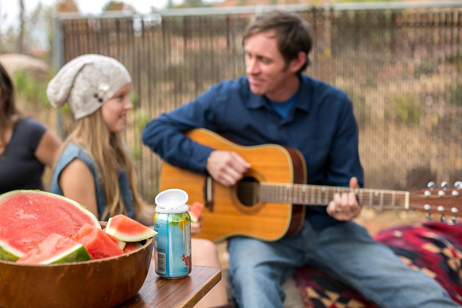 Smarter-Seal, 12-Pack, Reusable, BPA Free, Pop or Beverage Can Lids, Covers, Protectors, Toppers For Soda, Seltzer, Beer, Energy Drinks