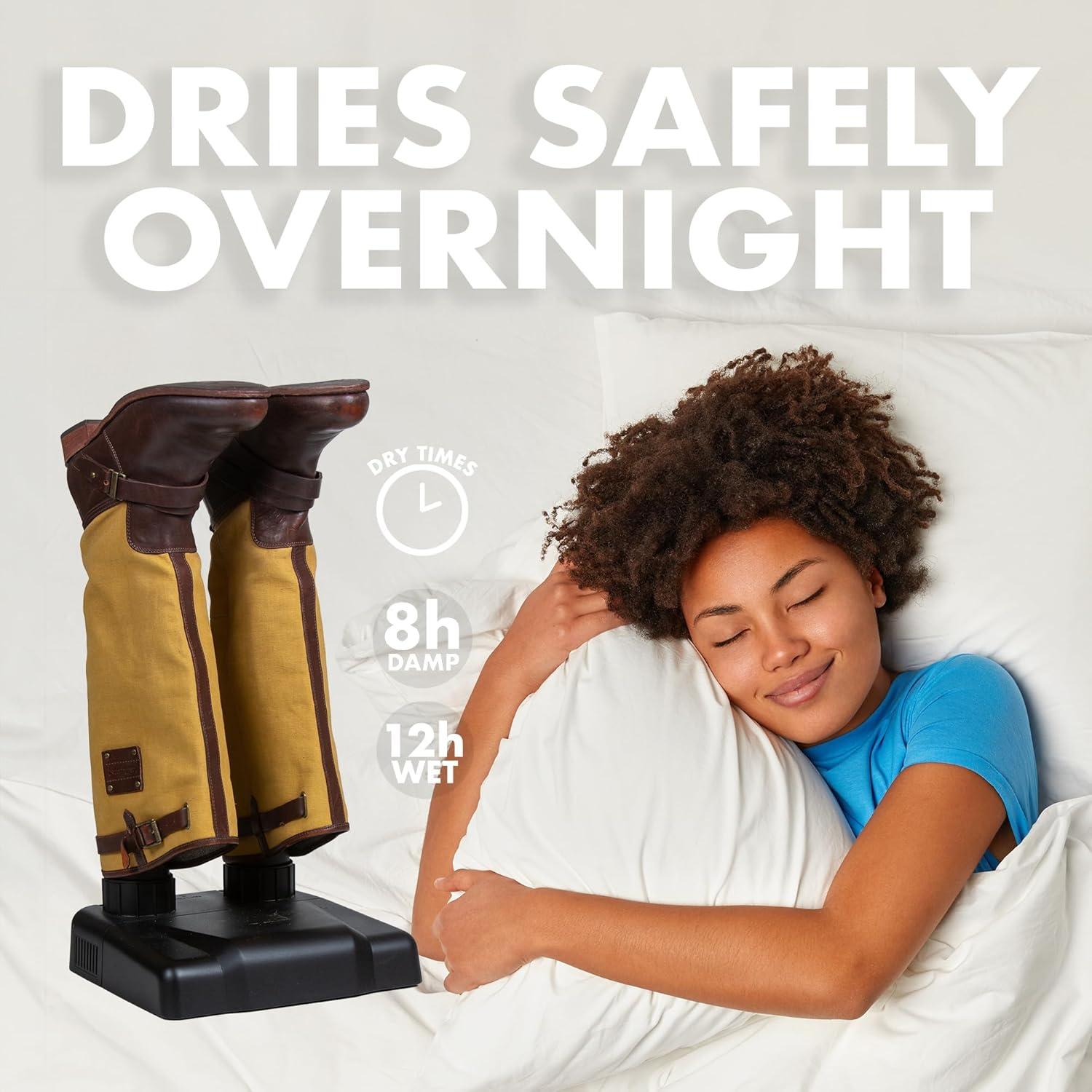 JobSite Boot Dryer - Silent Shoe Dryer & Warmer For Work Boots, Gloves & Shoes - Fanless Convection Dry - Helps Reduce Odor - 6 Pack