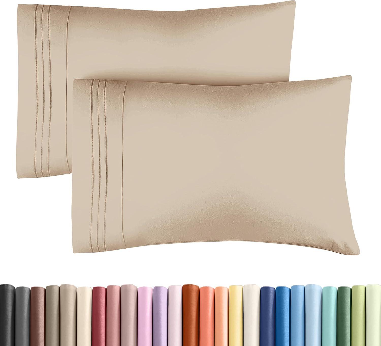 CGK Linens Hotel Quality Microfiber Pillowcase Covers (Set of 2)