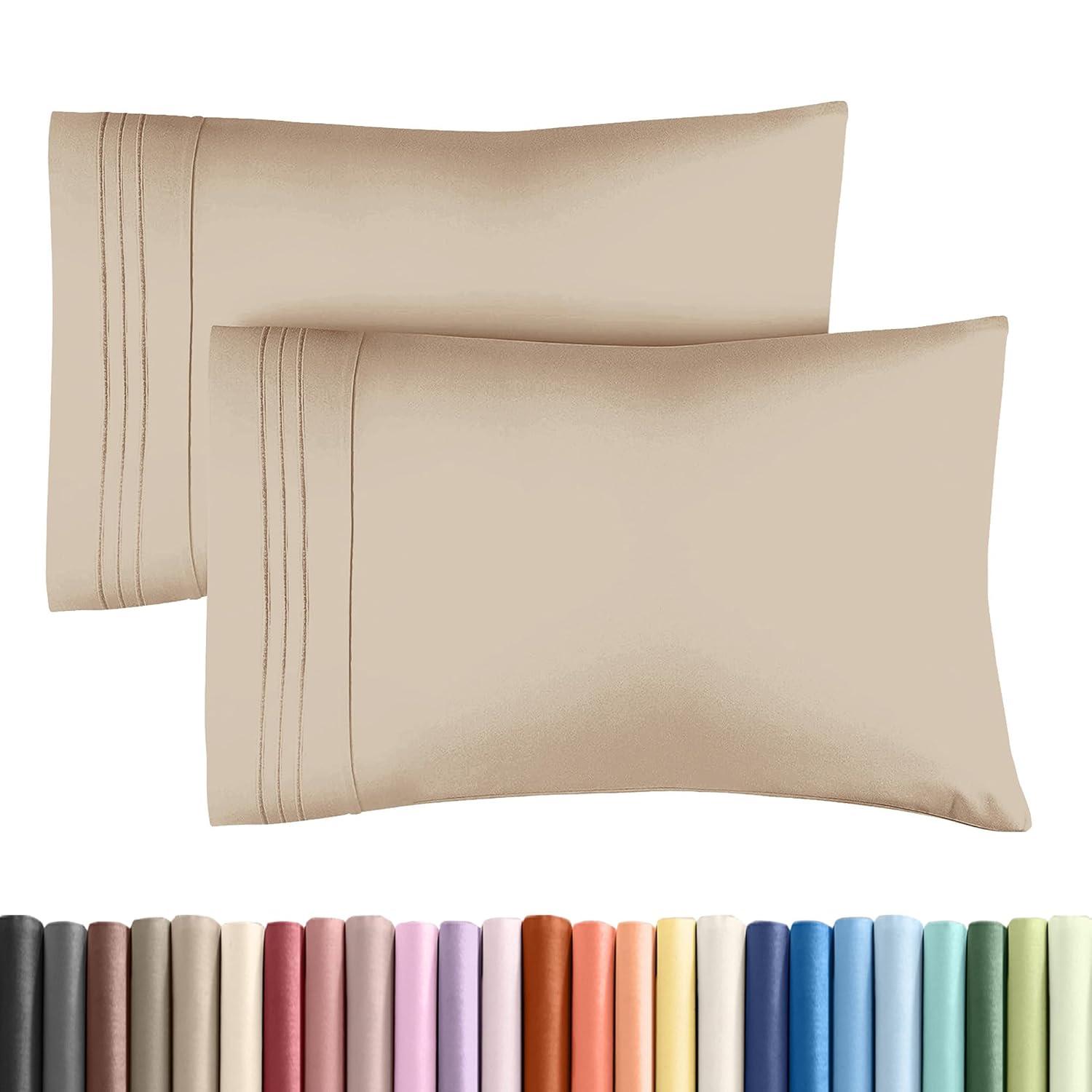 CGK Linens Hotel Quality Microfiber Pillowcase Covers (Set of 2)