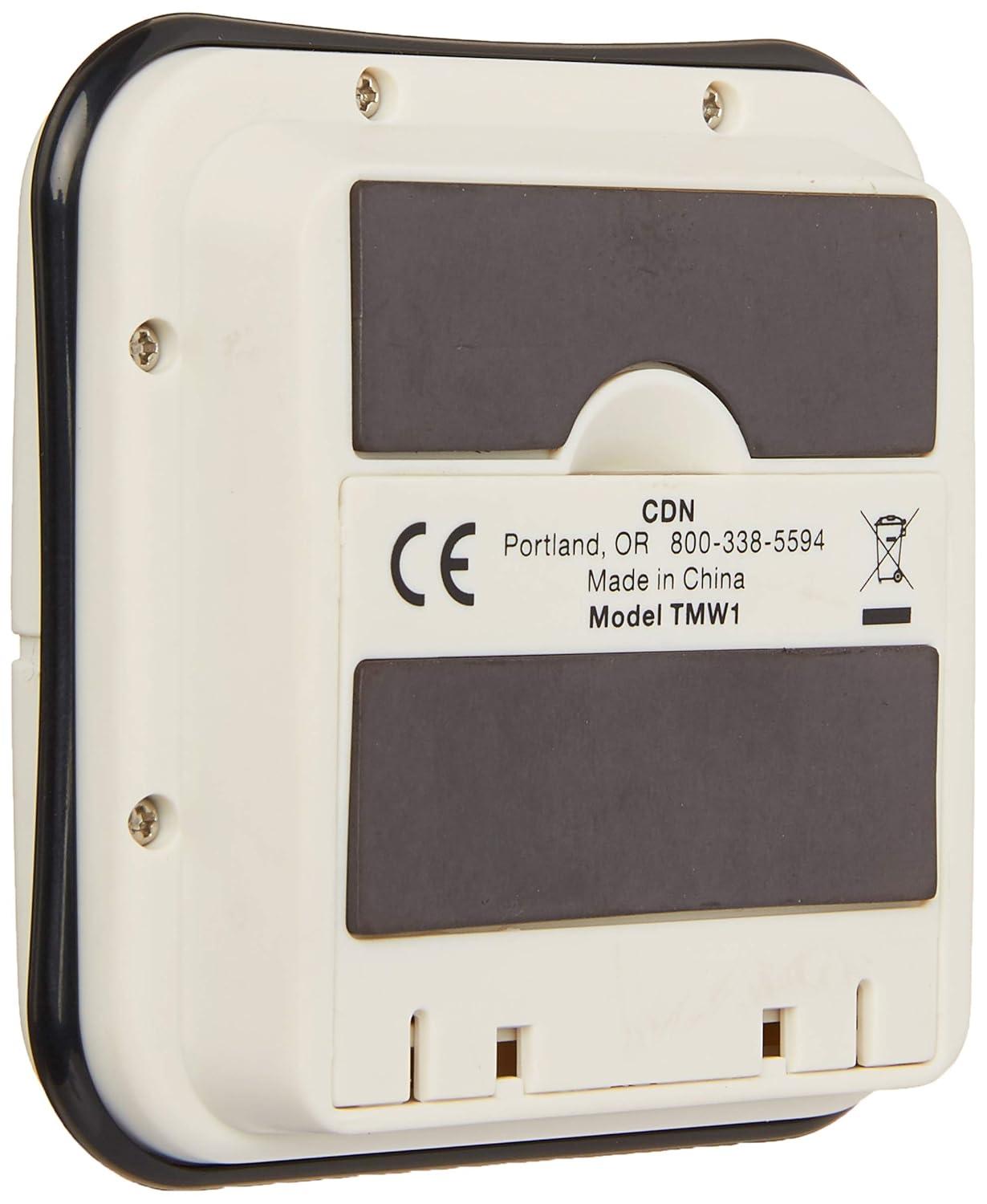 CDN White ABS Plastic Waterproof Digital Timer - 3"L x 3"W