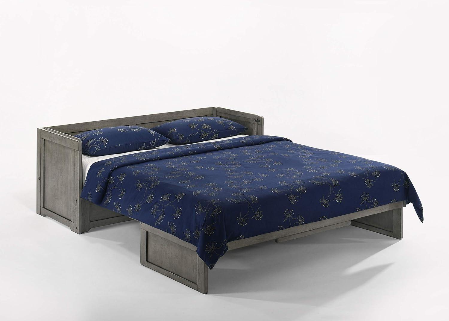 NIGHT & DAY Furniture Murphy Cube Cabinet Bed (Rural Gray, Queen)