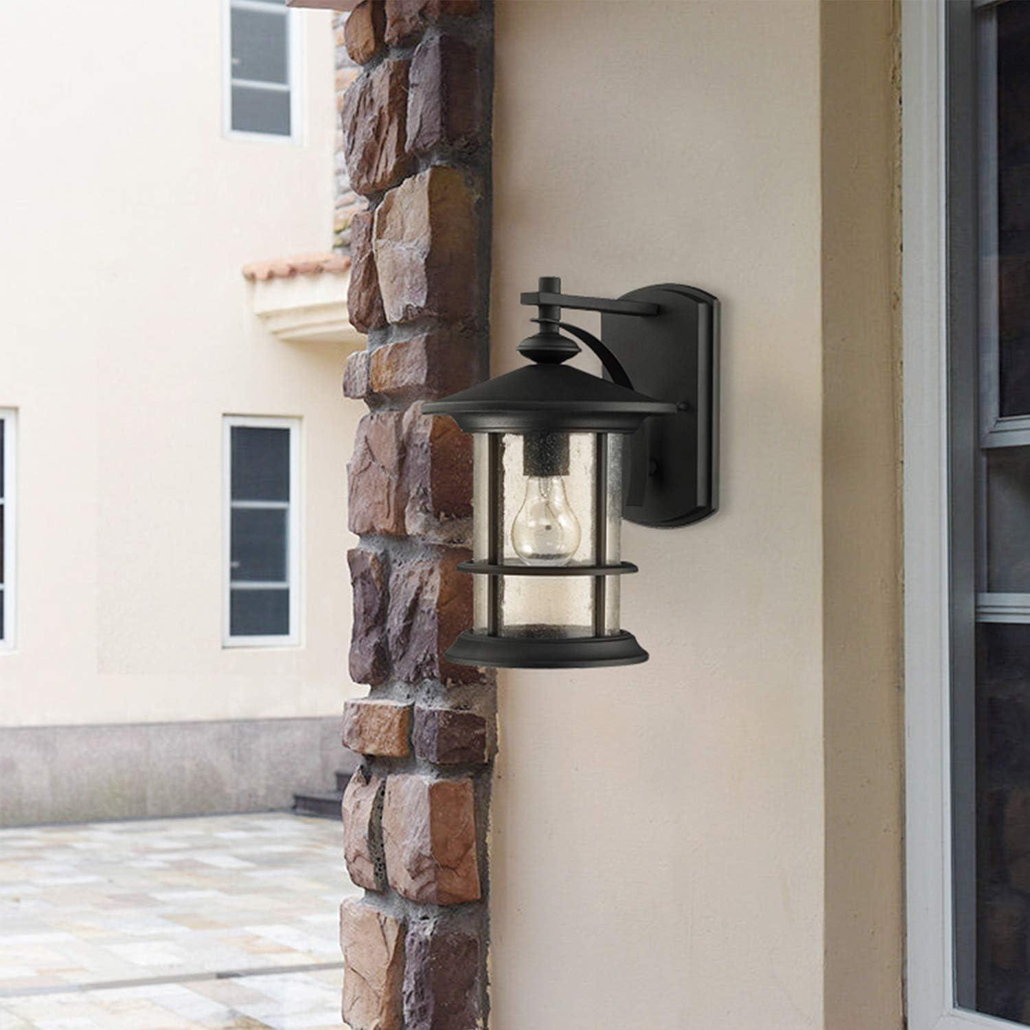 Belle 1 Light Transitional Outdoor Wall Lantern in 2 Pack Matte Black Small Black Matte 7 to 12 Inches Under 6 Inches