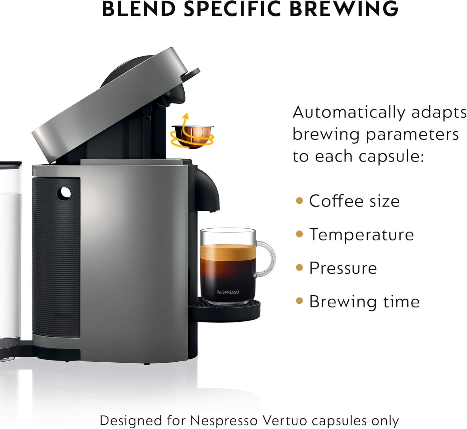 Nespresso ® by De'Longhi ® Grey VertuoPlus Coffee and Espresso Machine