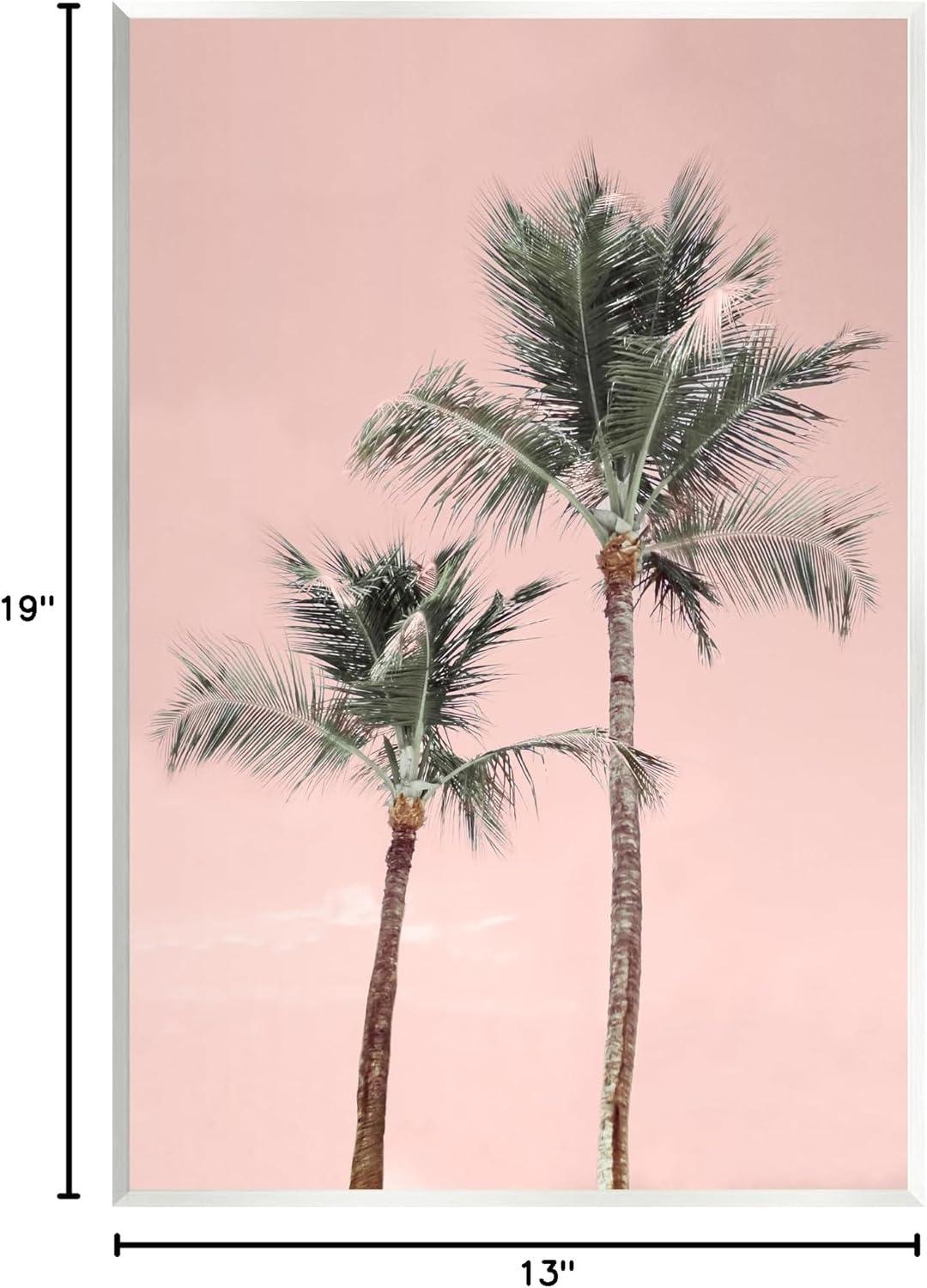 Stupell Industries Pink Summer Palm Trees Botanical & Floral Photography Unframed Art Print Wall Art, 13 x 19