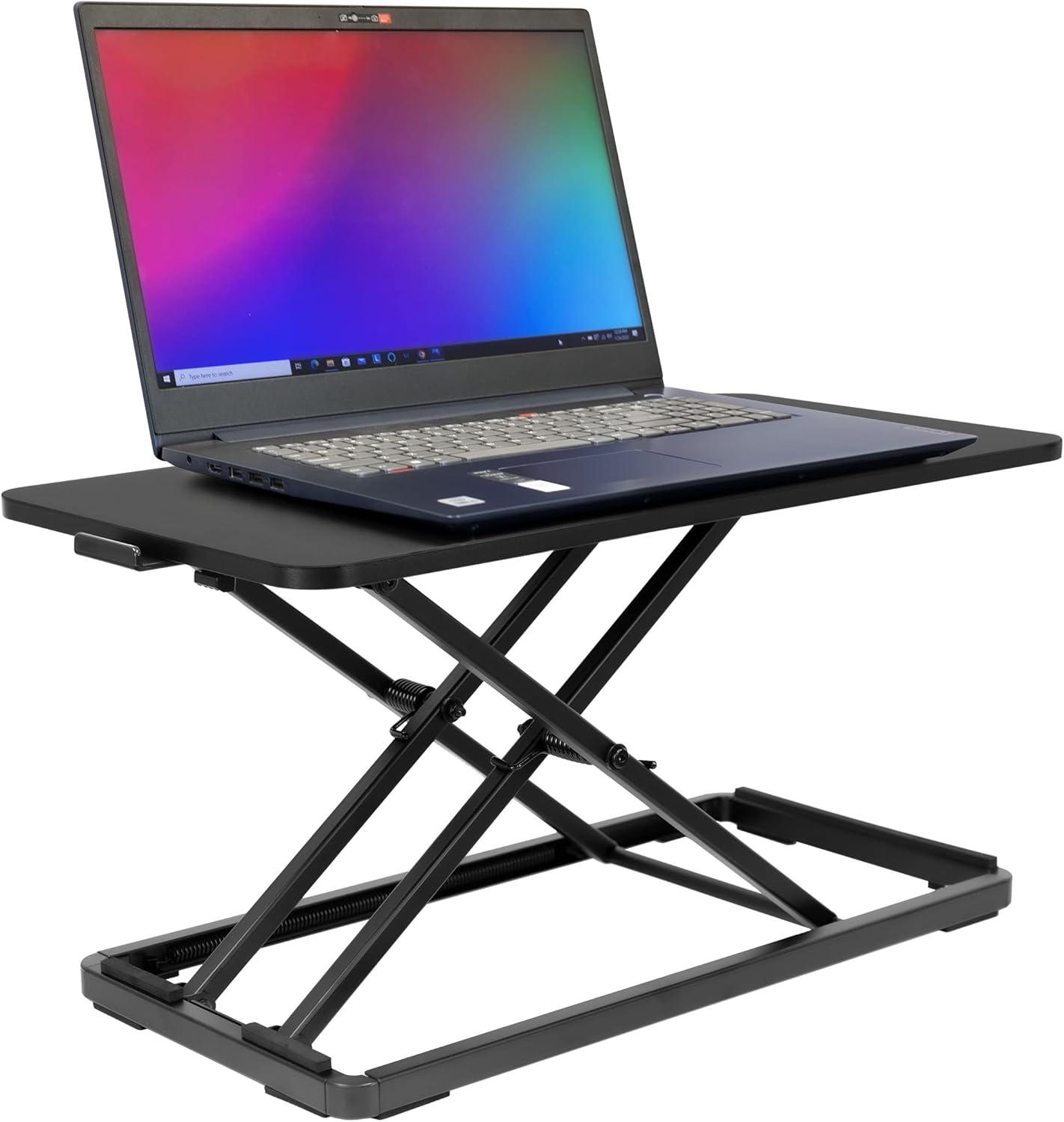 Mount-It! Adjustable Height Standing Keyboard Tray for Desktop, Ergonomic Sit Stand, Ergonomic Lifter for Keyboard and Laptops 23.6 x 11.8 Inch