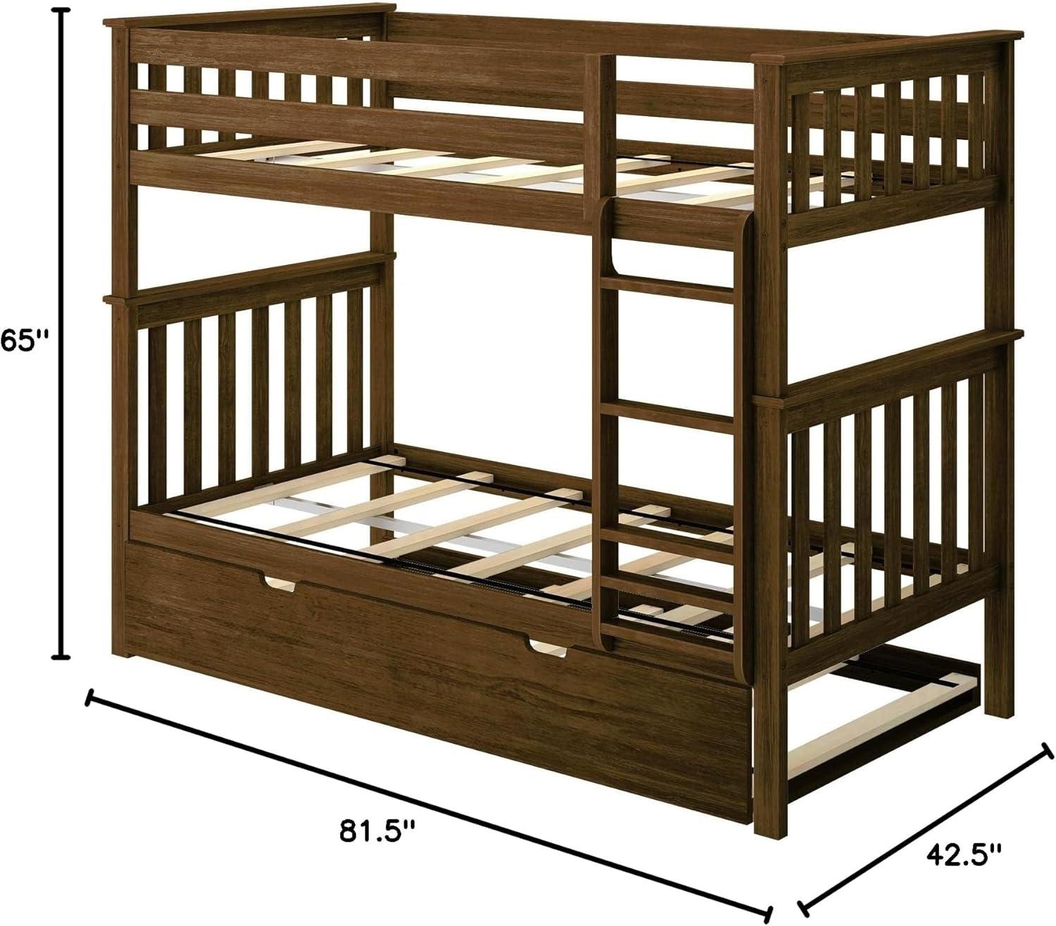 Max & Lily Twin over Twin Bunk Bed with Trundle