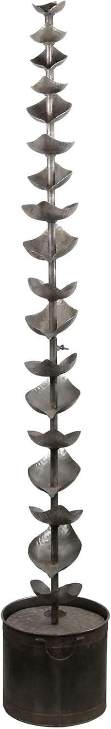 Alpine Bronze 70" Tiered Iron Leaf Fountain