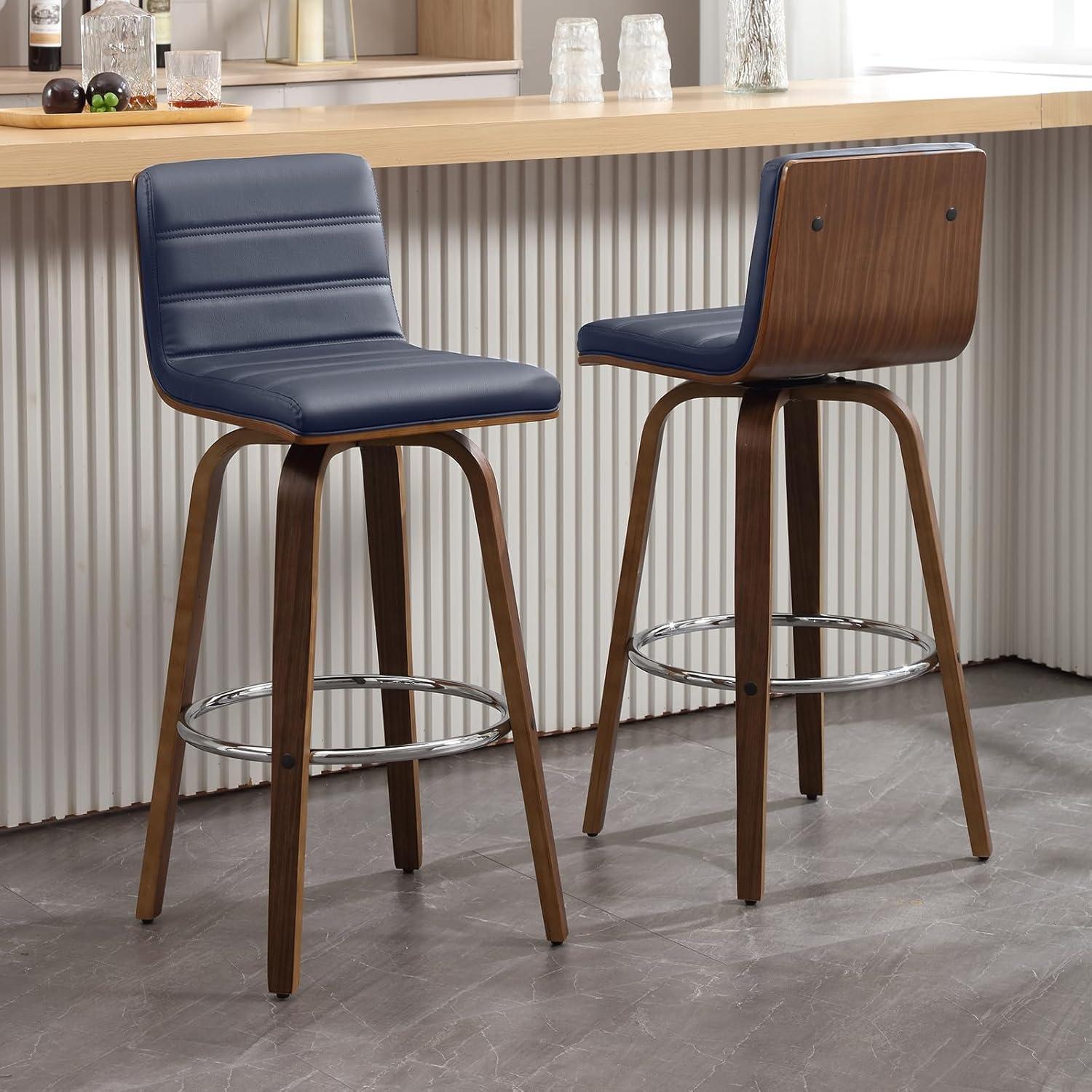 Corrigan Studio® Upholstered Swivel Stool (Set of 2)