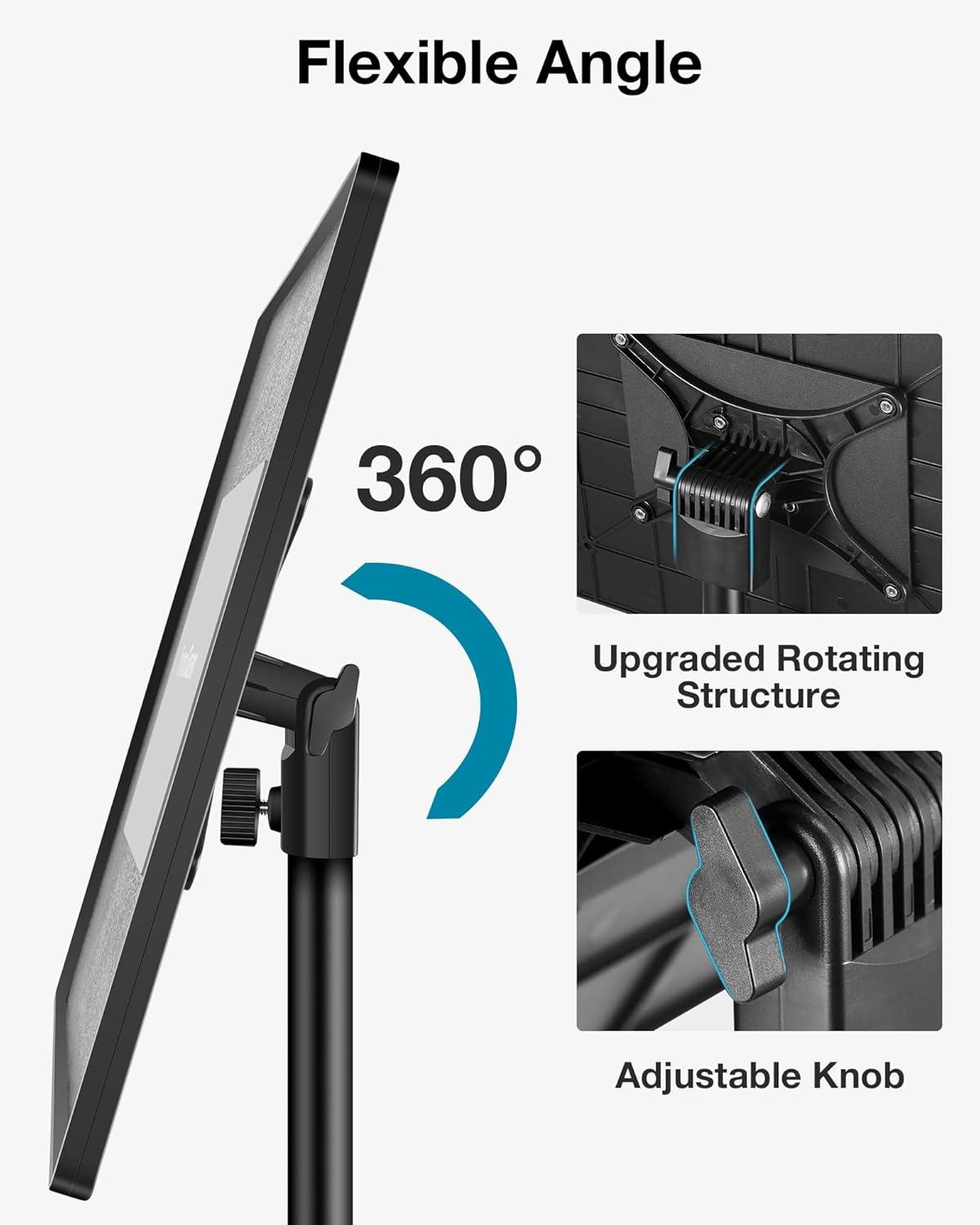 InnoGear Projector Stand Tripod, 21" to 38" Height Adjustable Portable Laptop Tripod Stand Music Stand Projector Tripod for Outdoor Office Home Stage Studio Podium Computer DJ Racks