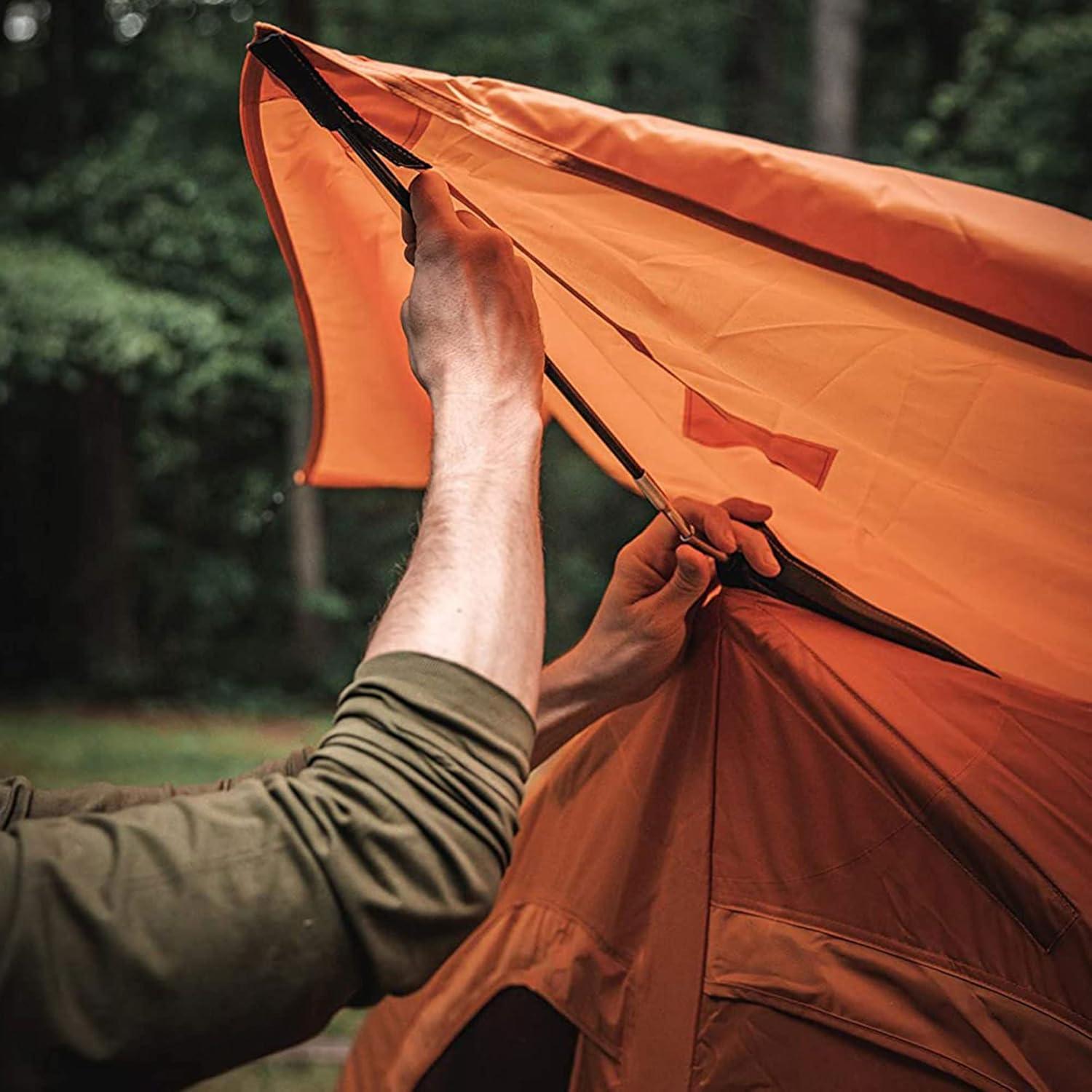 Gazelle Tents™, T4 Portable Hub Tent, Overland Edition, 4-Person, Sunset Orange/Sedona, GT401SS