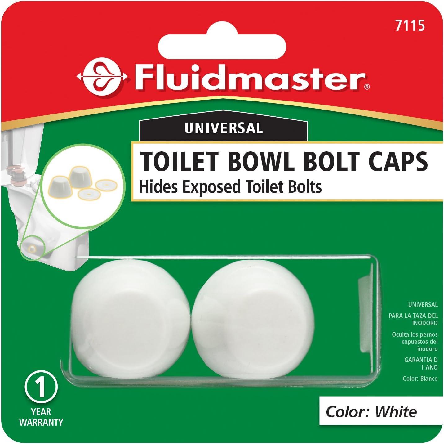 Fluidmaster 7115 Toilet Bolt Cap, White